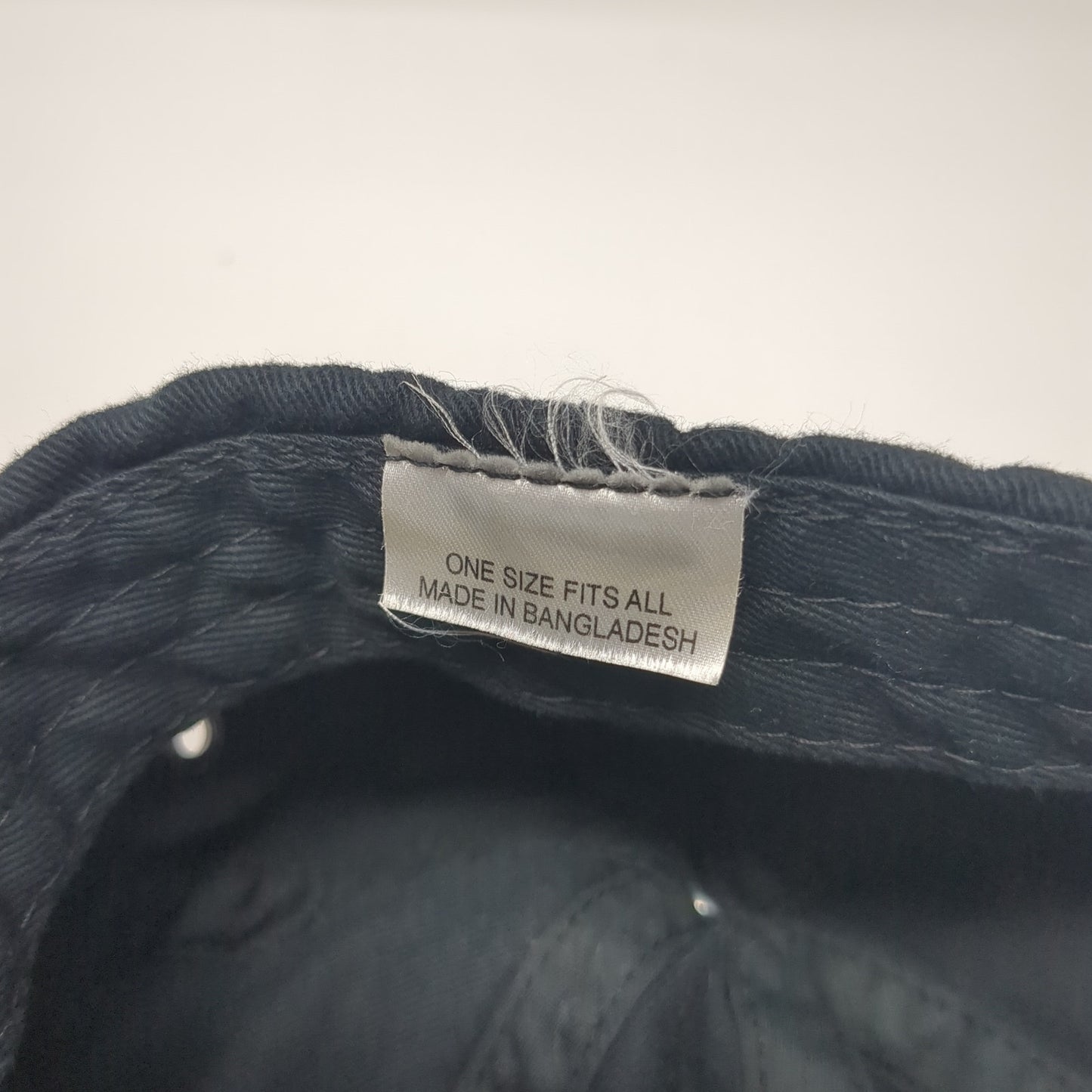 Classical Eye Slideback Baseball Cap Black One Size Adjustable Embroidered