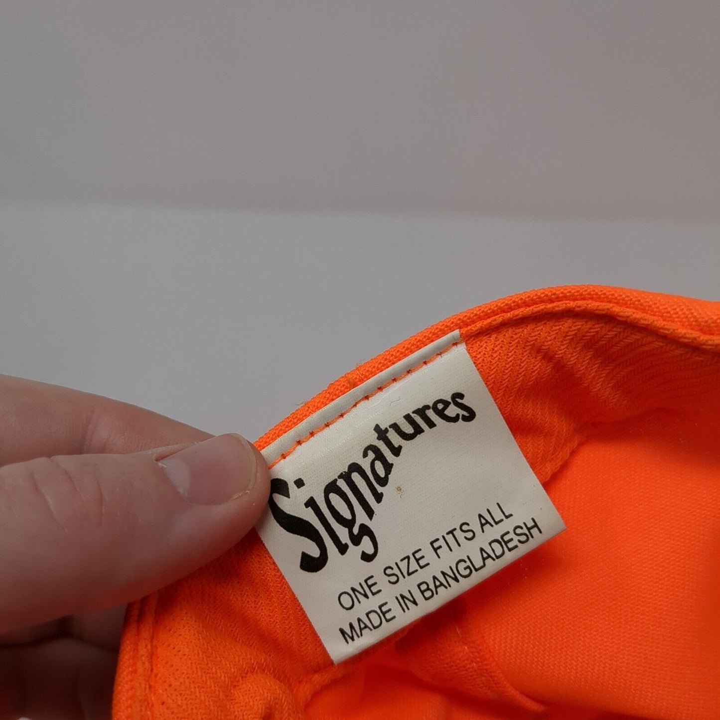 Signatures Snapback Hat Orange One Size Adjustable 6 Panel Blank Rope
