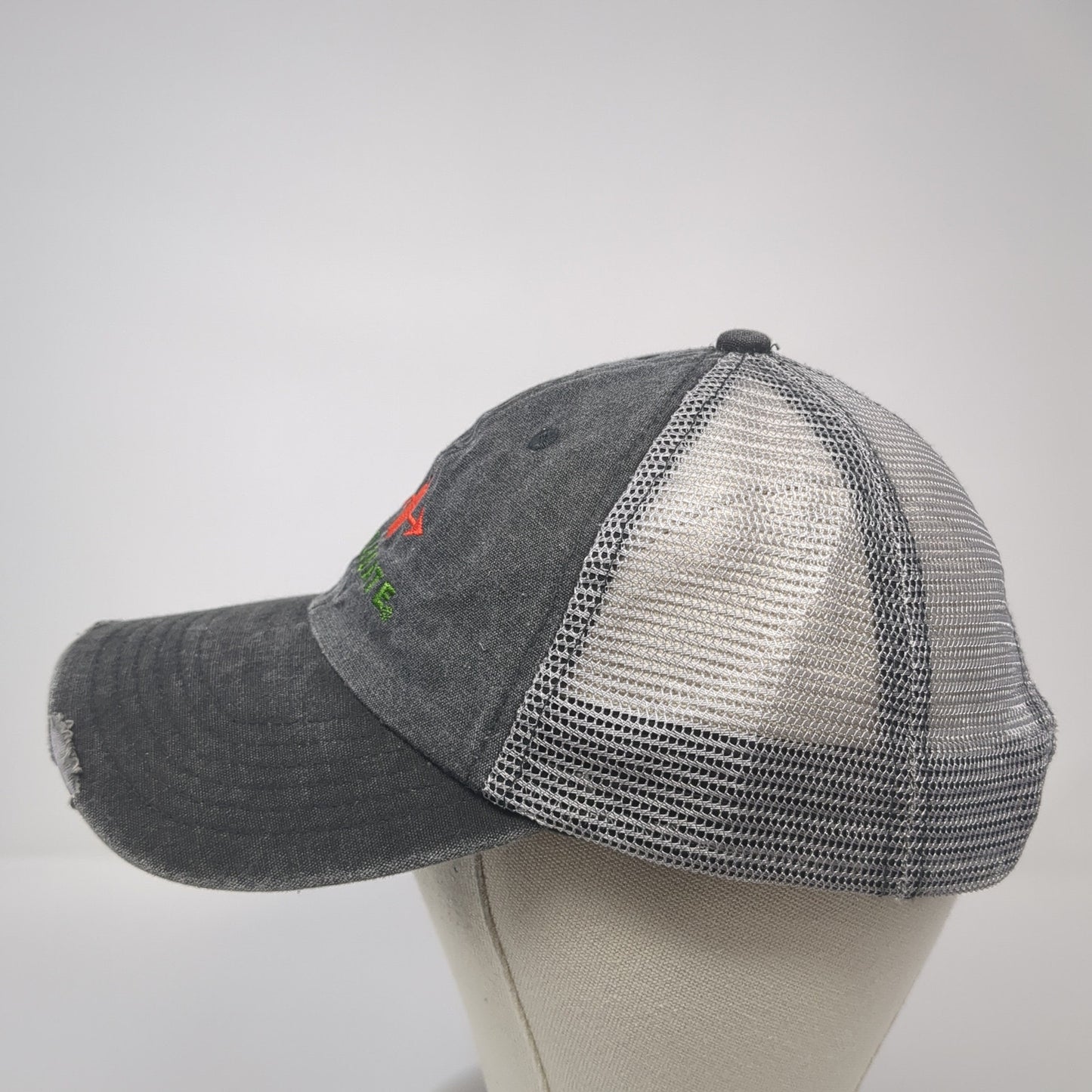 Apple Gate Snapback Trucker Hat Gray One Size Adjustable Mesh Back 6 Panel