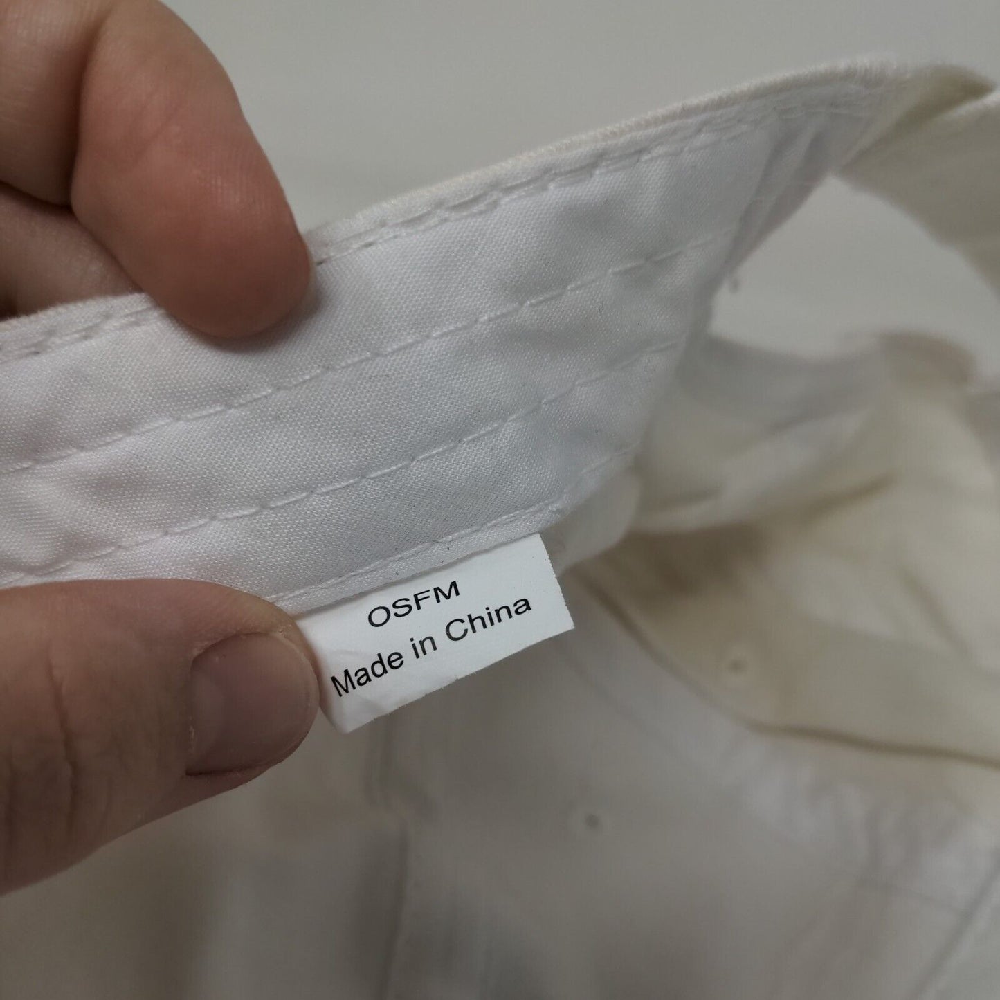 Unbranded Strapback Hat Cream OSFM Adjustable Solid 6 Panel Blank