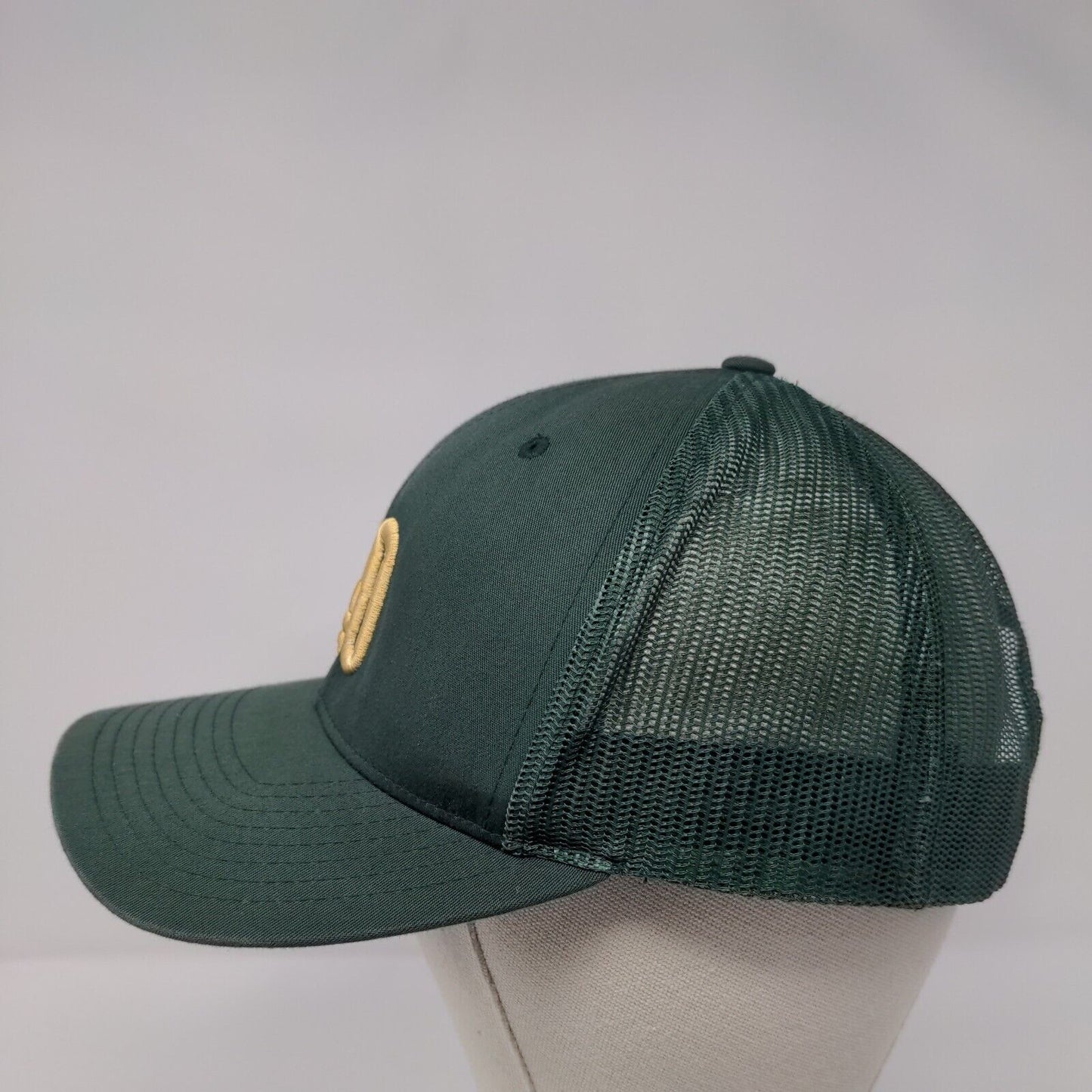 40 Snapback Mesh Back Trucker Hat Green OSFM Embroidered Richardson