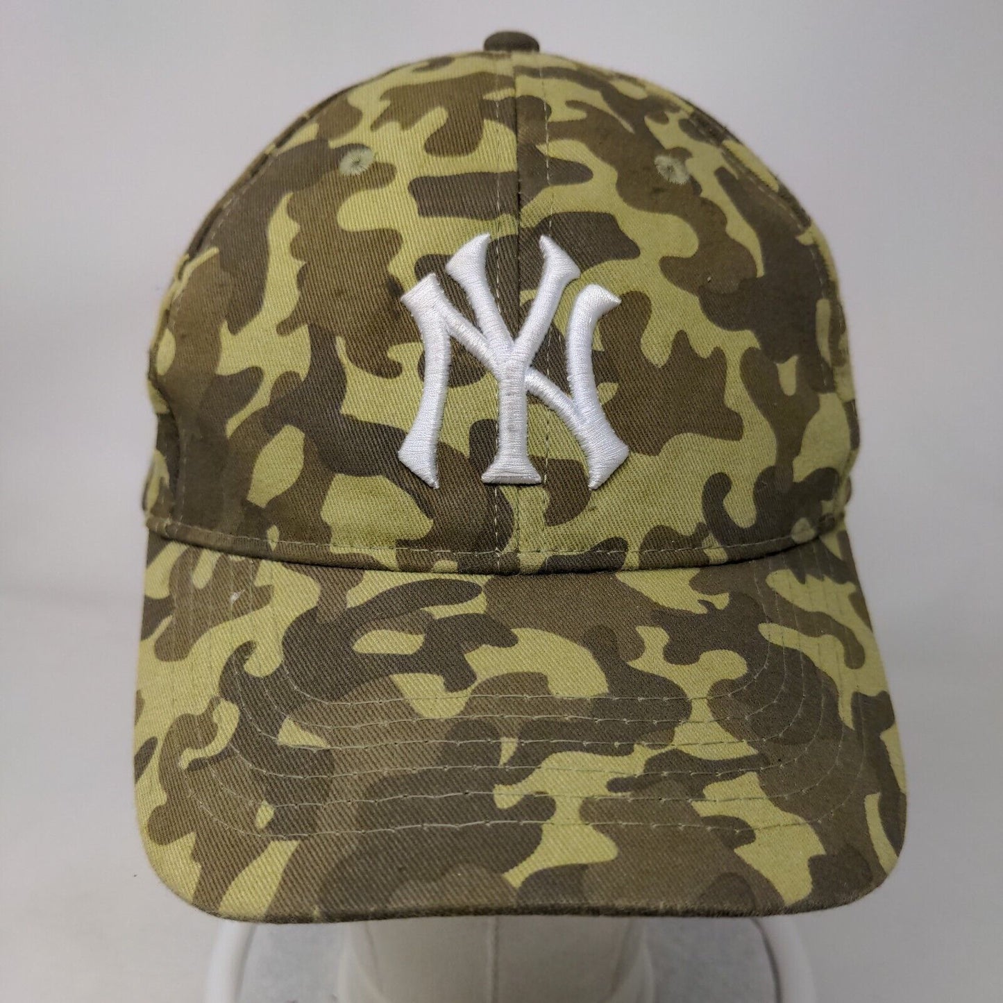 New York Yankees Camo Snapback Hat Green Embroidered Logo Adjustable