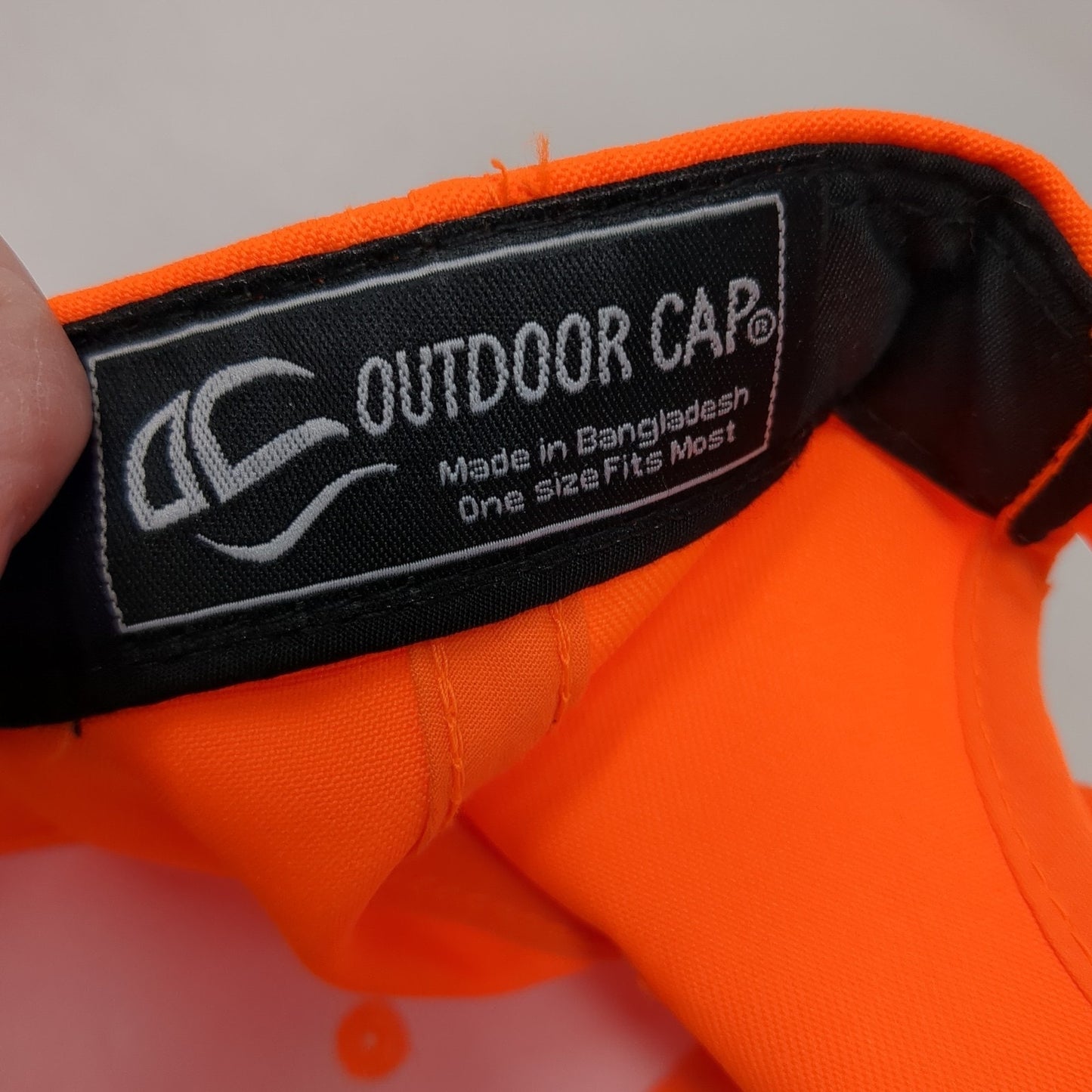 Outdoor Cap Snapback Hat Orange One Size Adjustable Vented Holes 6 Panel Blank