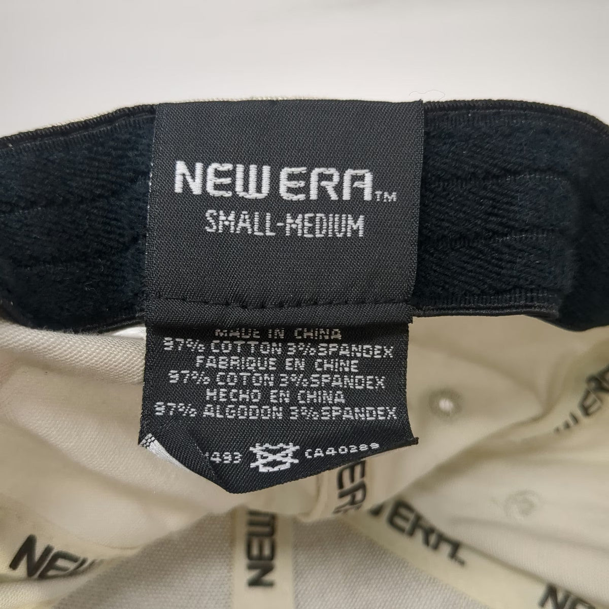 Era Baseball Cap Beige Blue M Hat Structured Stretch Fit DEPATCO Construction