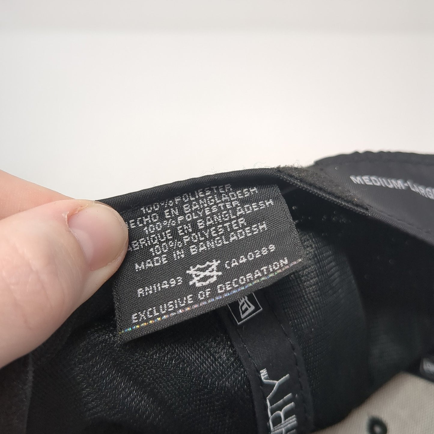 Vactor Fitted Hat Black Large Embroidered New Era 39Thirty Vent Holes