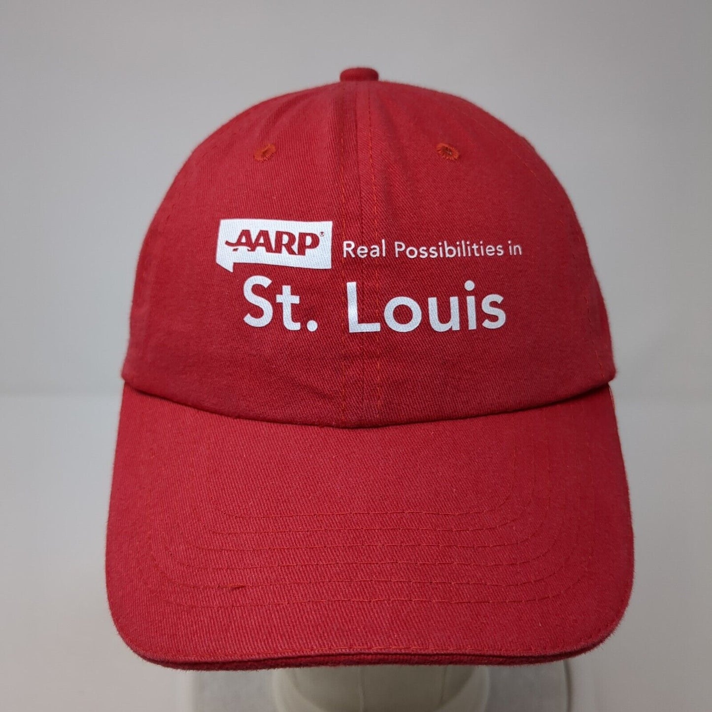 AARP Real Possibilities in St. Louis Strapback Hat Red One Size BIC
