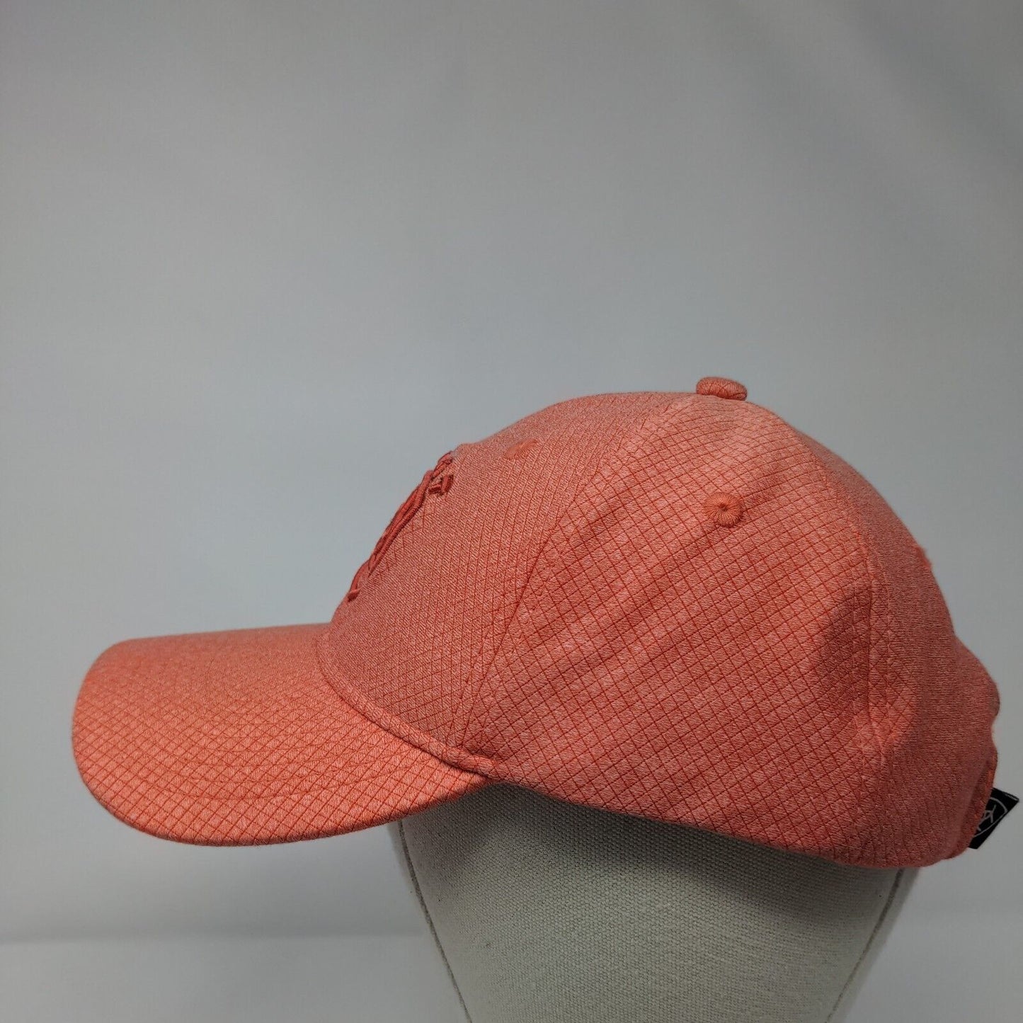 Ariat Strapback Hat Orange OSFM Adjustable Embroidered Logo Vented Holes 6 Panel