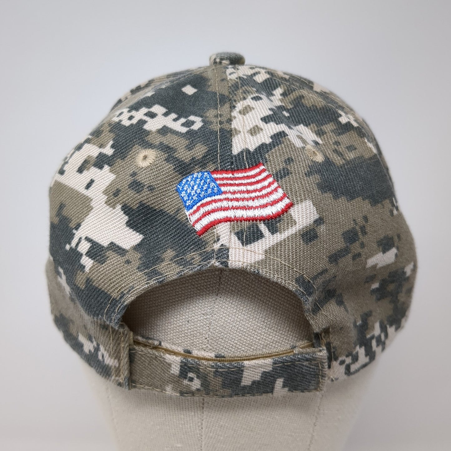 Trump 2024 Save America! Strapback Hat Multi Camo One Size USA Flag