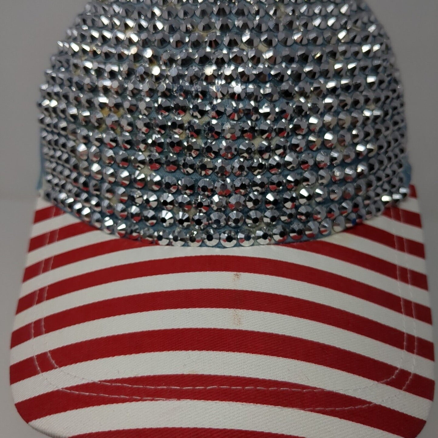 American Flag Bling Snapback Hat Multi One Size Adjustable 6 Panel