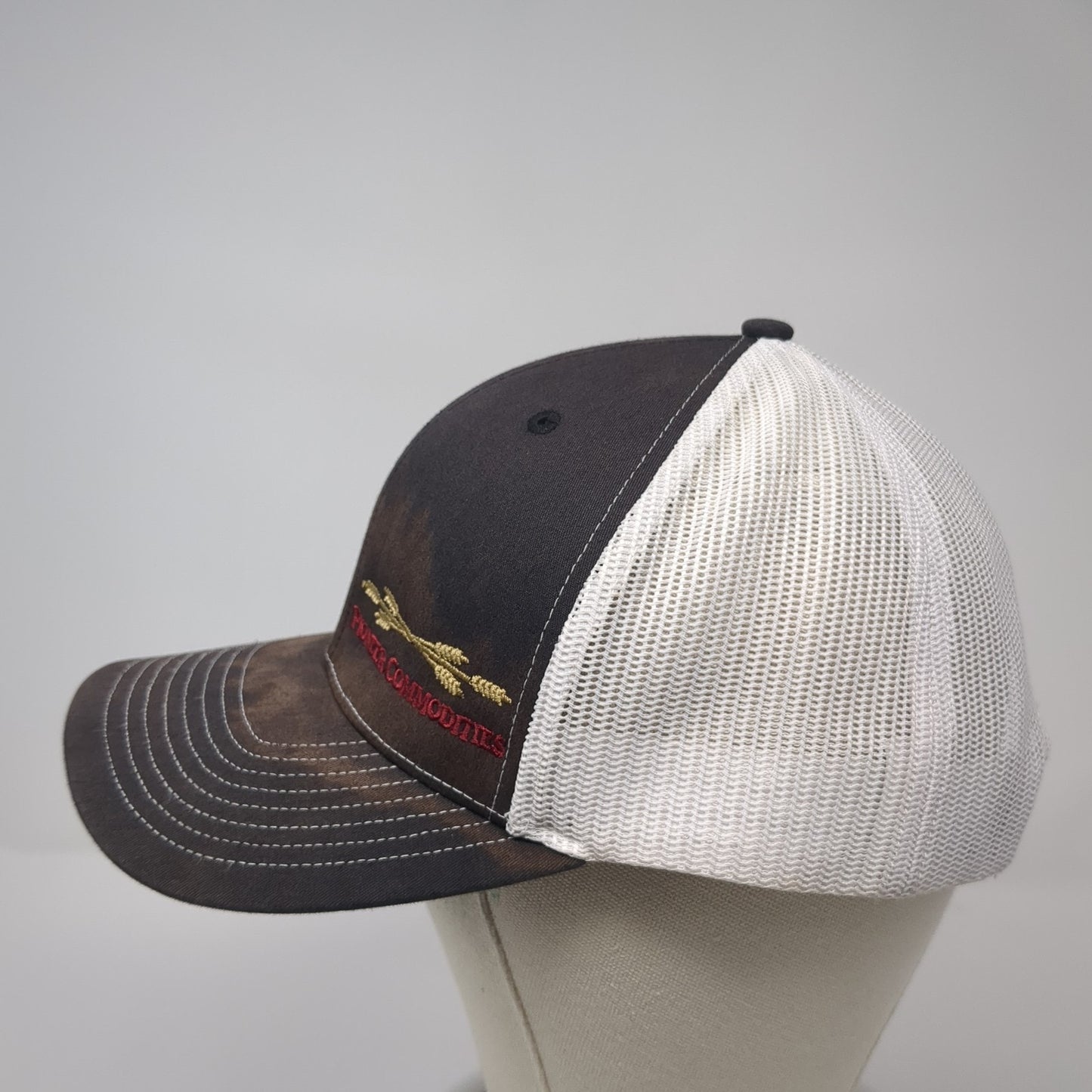 Pioneer Commodities Snapback Trucker Hat Black One Size Mesh Back