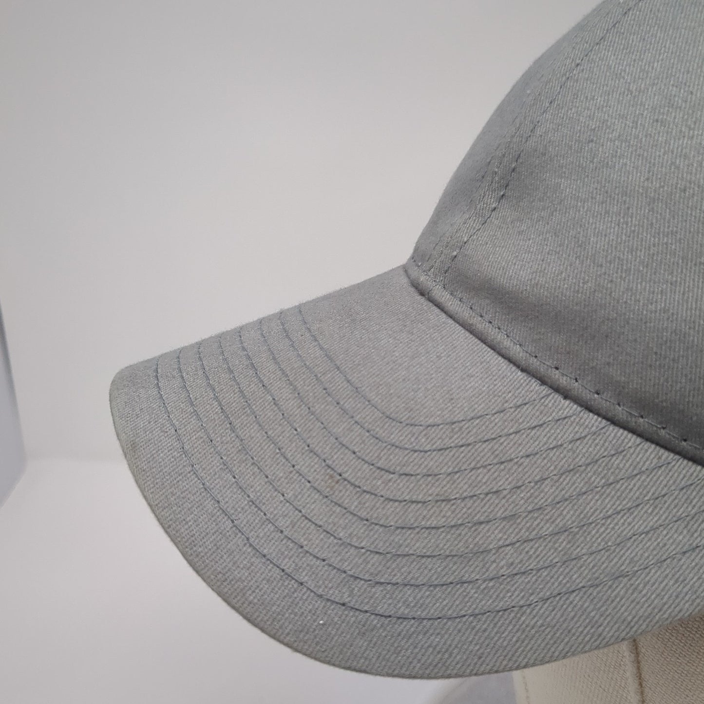 Unbranded Strapback Baseball Cap Gray One Size Adjustable 6 Panel Blank