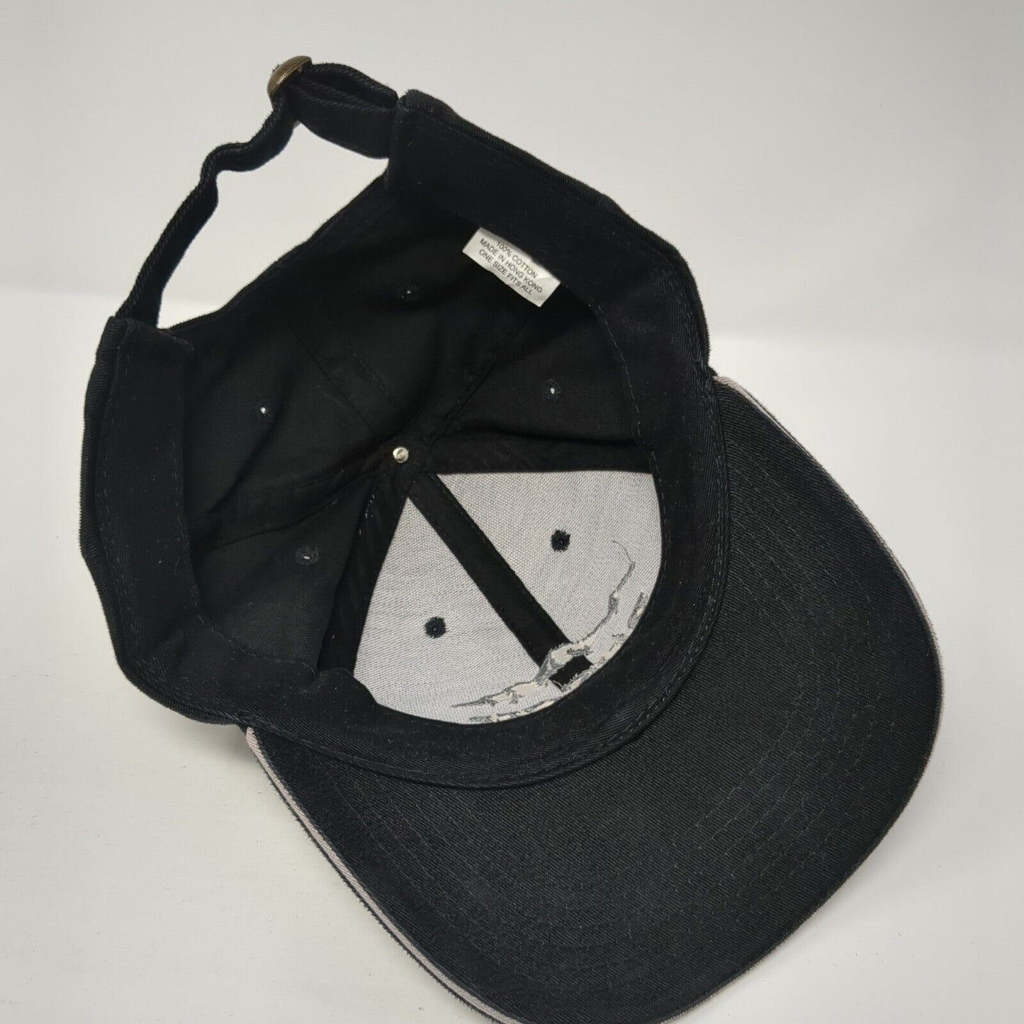 Busch Slideback Hat Black One Size Adjustable Embroidered Vent Holes