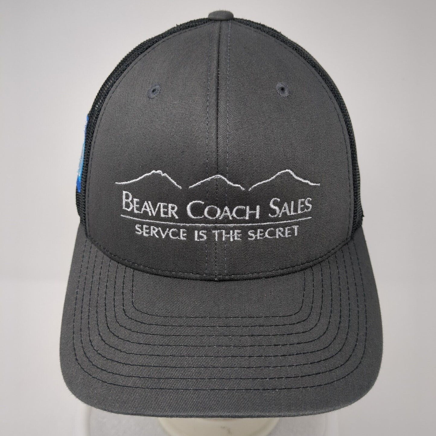 Beaver Coach Sales Servce Is The Secret Snapback Trucker Hat Gray OS Richardson