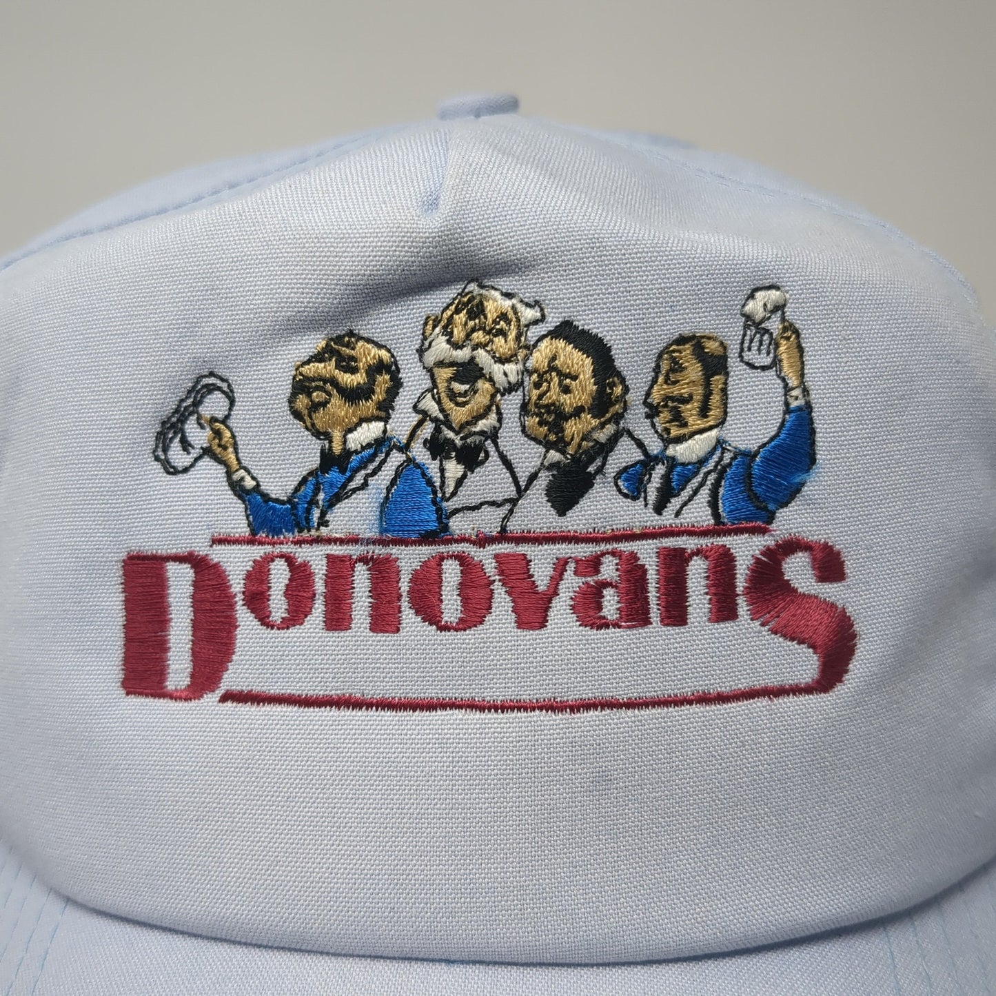 Donovans Slideback Baseball Cap Blue OS Adjustable Embroidered Pins & Patches