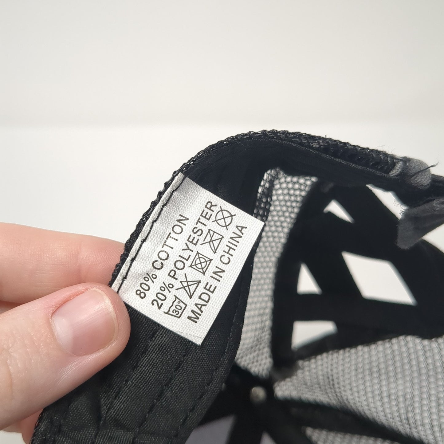 Unbranded Ponytail Trucker Hat Gray One Size Adjustable Mesh Back Distressed