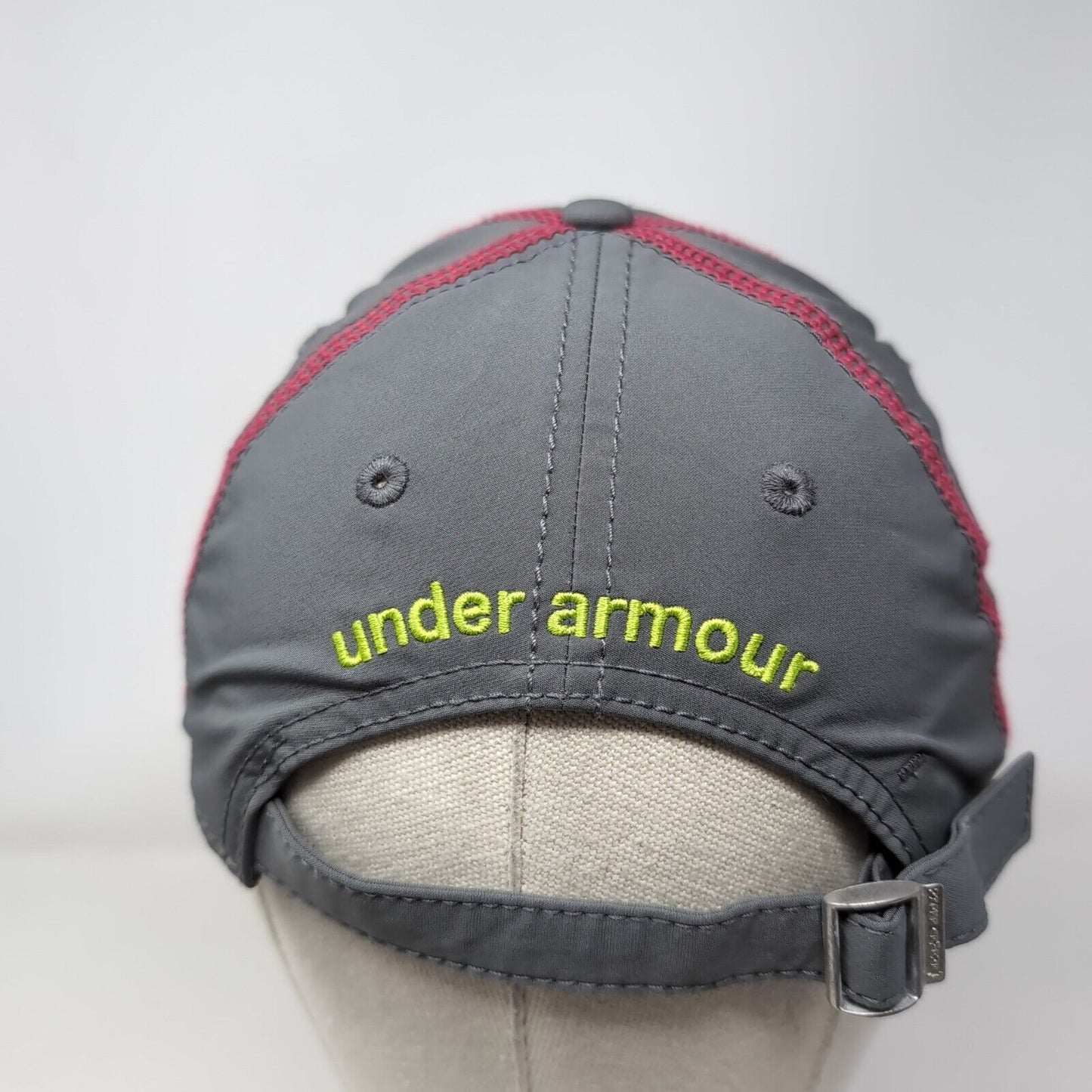 Under Armour Women's Slideback Hat Gray OSFA Adjustable Embroidered 6 Panel