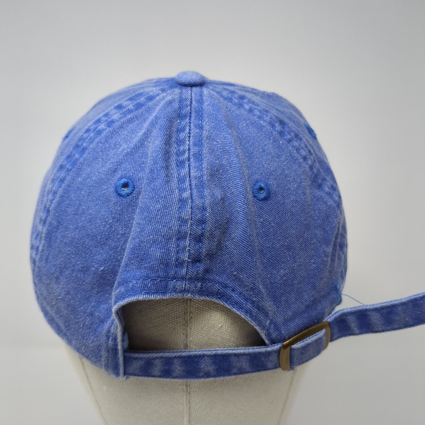 Bull And Bean Slideback Hat Blue One Size Embroidered Authentic Pigment