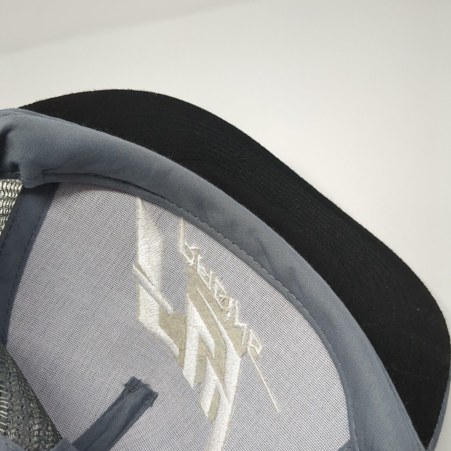 Fly Racing Snapback Mesh Back Trucker Hat Gray One Size Embroidered