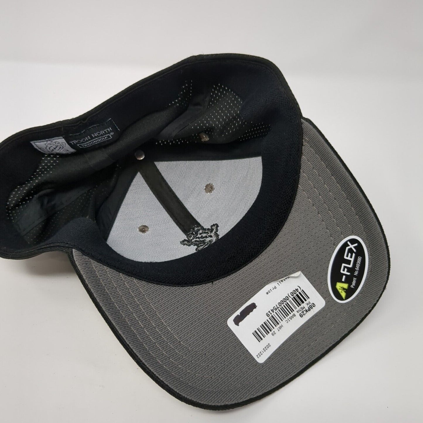 Troon North Troon Golf Fitted Hat Black S/M A-Flex Embroidered 6 Panel