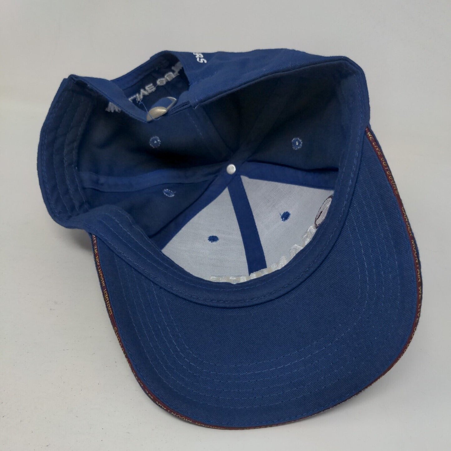 Gander Mtn We Live Outdoors Slideback Hat Blue One Size Adjustable Embroidered