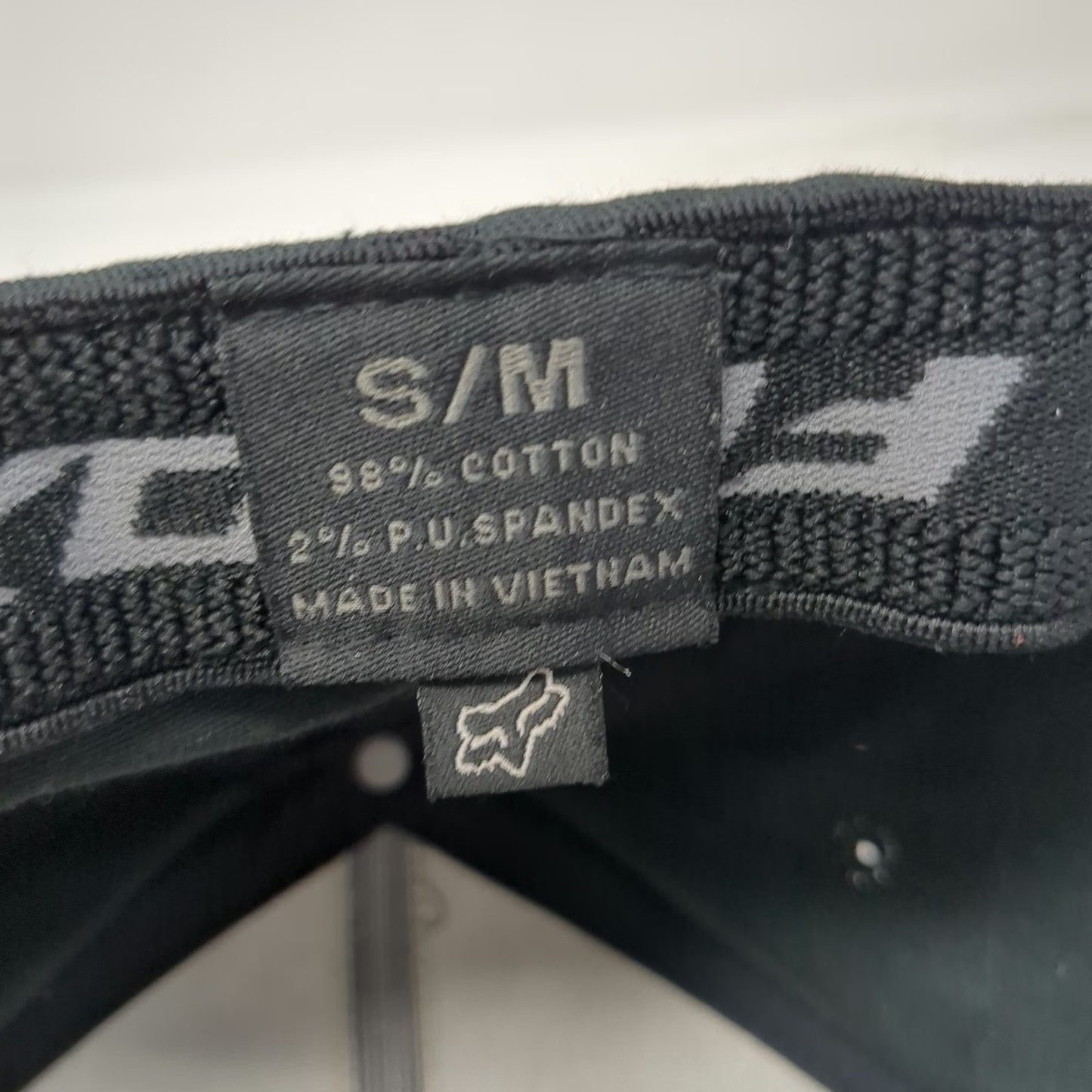 Fox Racing 5 Panel Black Green M Hat Flexfit MX Logo Embroidered Cotton Spandex