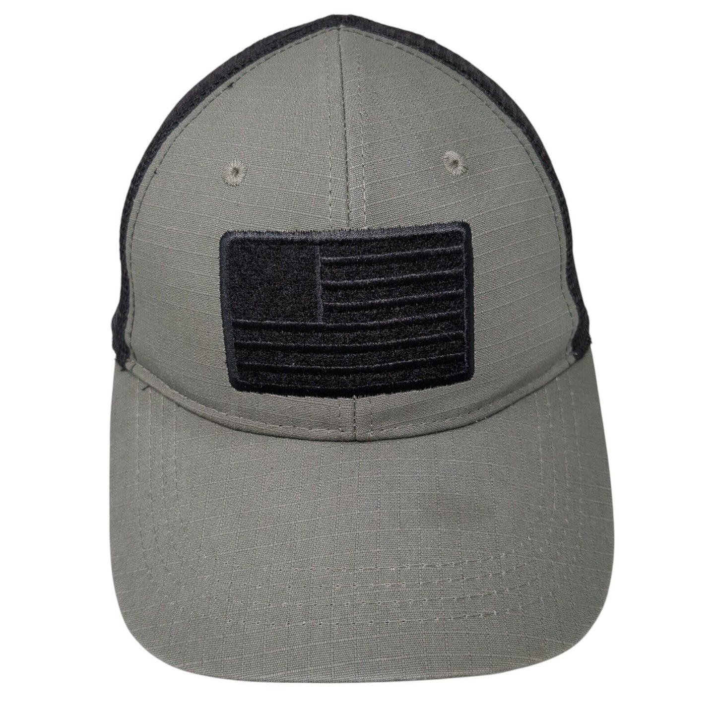 American Flag Mesh Back Trucker Hat Gray One Size Highland Tactical