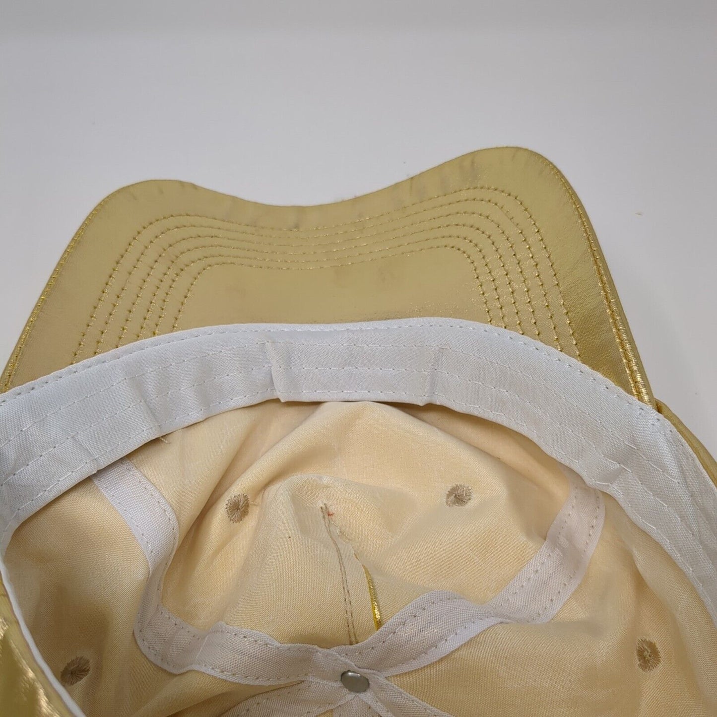 Unbranded Strapback Hat Yellow One Size Adjustable Metallic Blank
