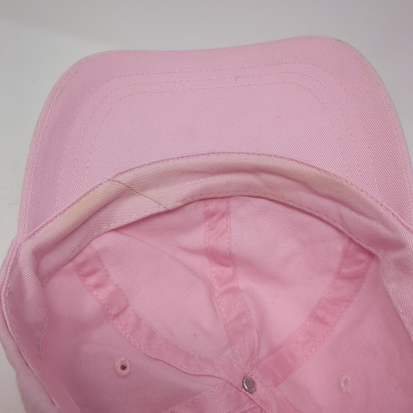 Unbranded Strapback Hat Pink One Size Adjustable Vented Holes 6 Panel Blank