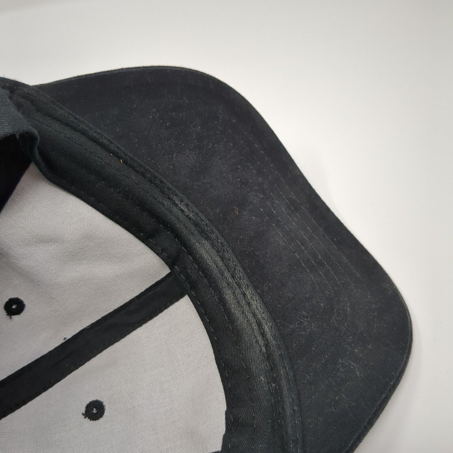Unbranded Slideback Hat Black One Size Adjustable Vented Holes 6 Panel Blank