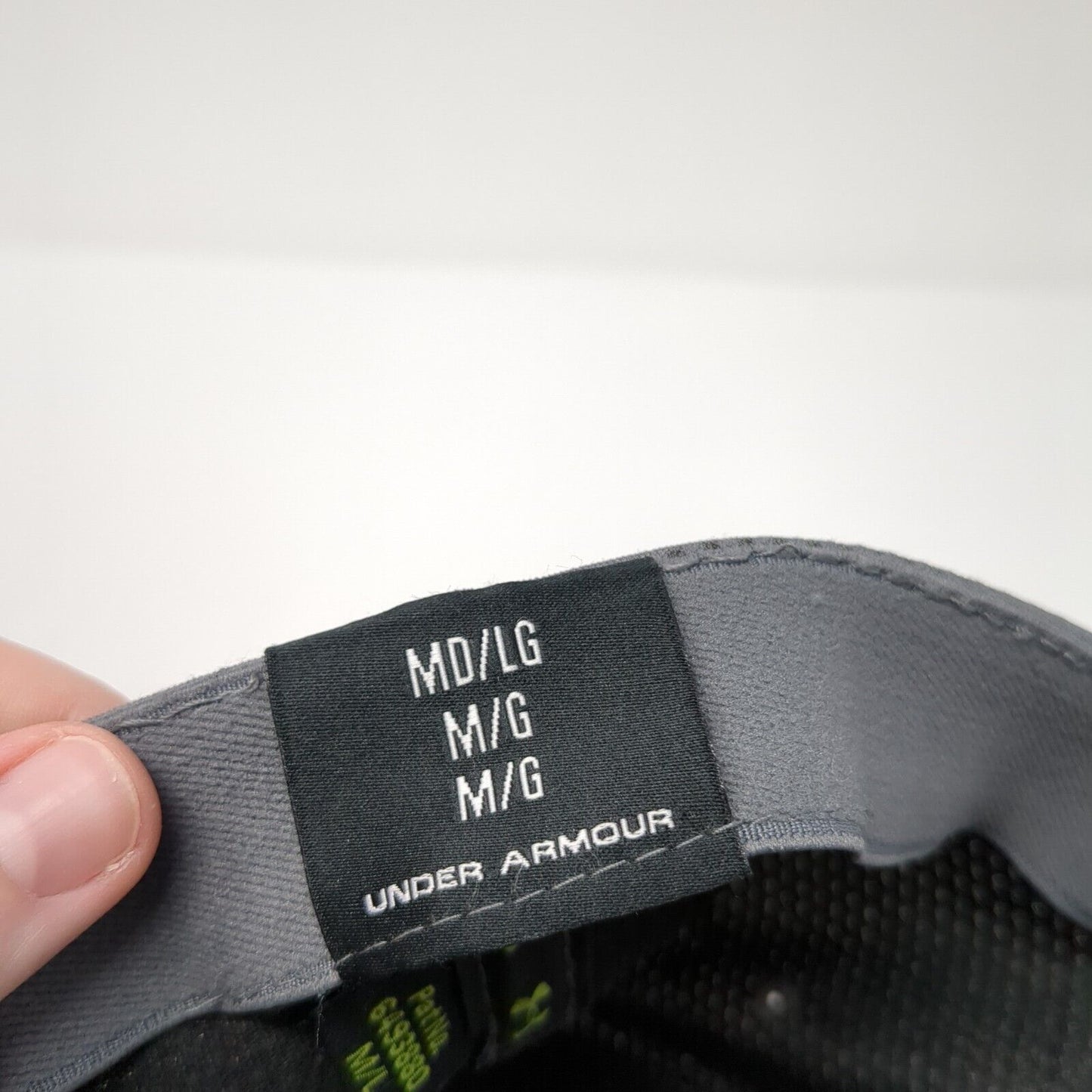 Under Armour Fitted Hat Gray M/L Lightweight Breathable Embroidered 6 Panel