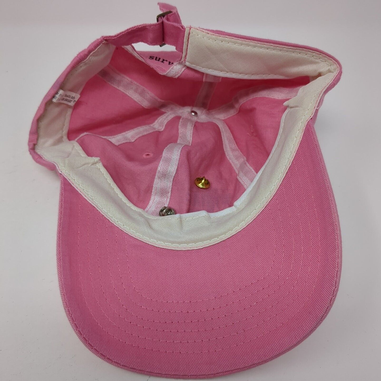 Race For The Cure Pink Bow Pins Slideback Hat Pink One Size Adjustable