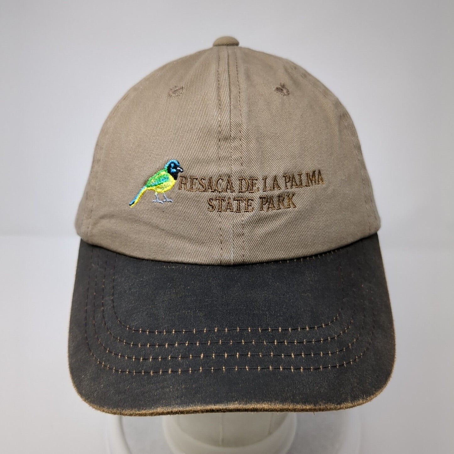 Resaca De La Palma State Park Slideback Hat Brown One Size Embroidered