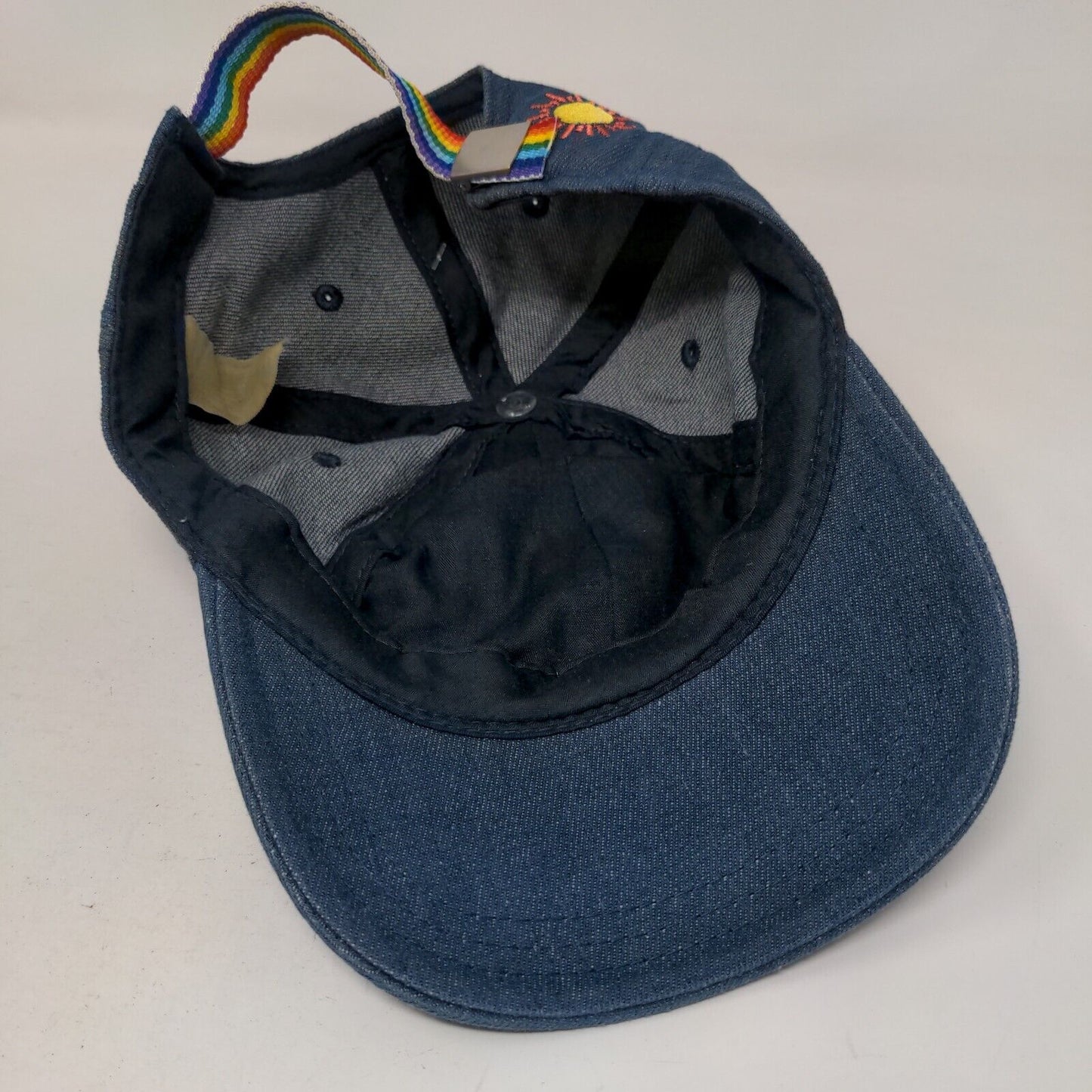 More Sun Please Slideback Hat Blue One Size Adjustable Embroidered Vented Holes