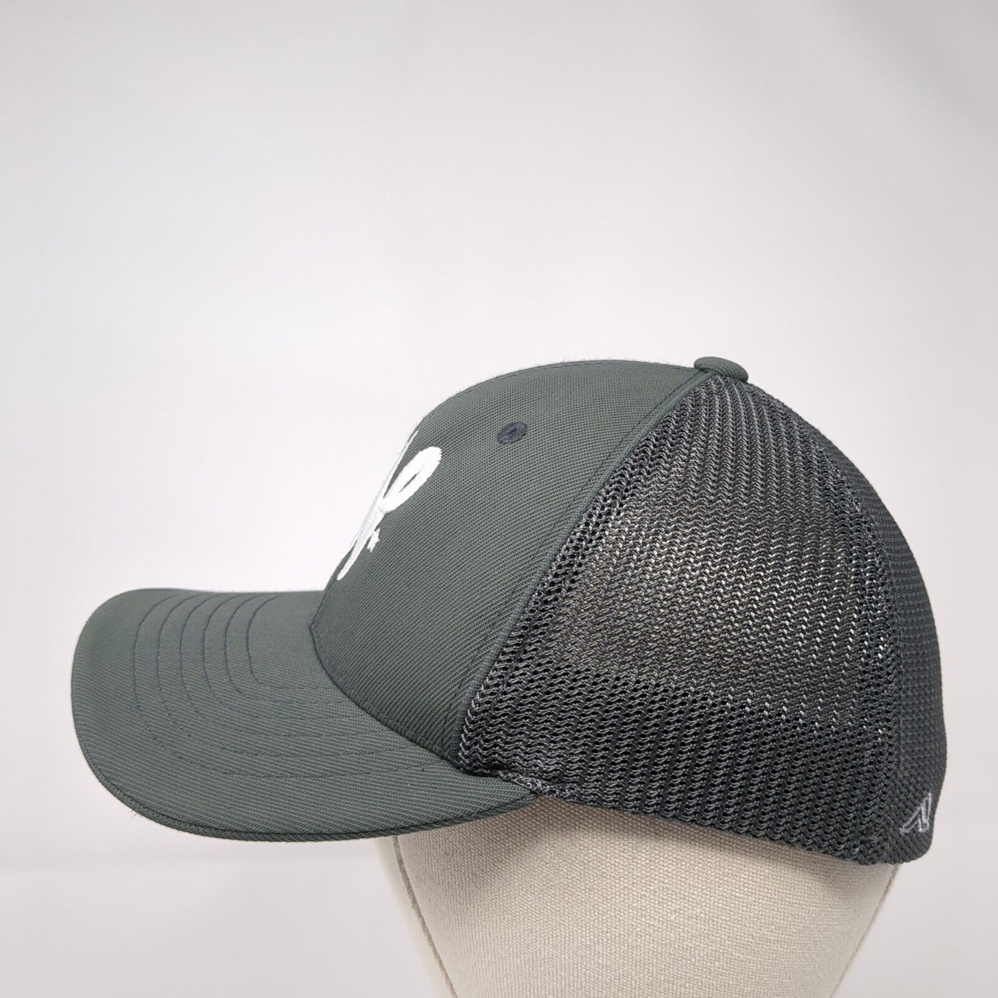 Boise Youth Fitted Trucker Hat Gray 6 3/8-6 7/8 Mesh Back Pacific Headwear