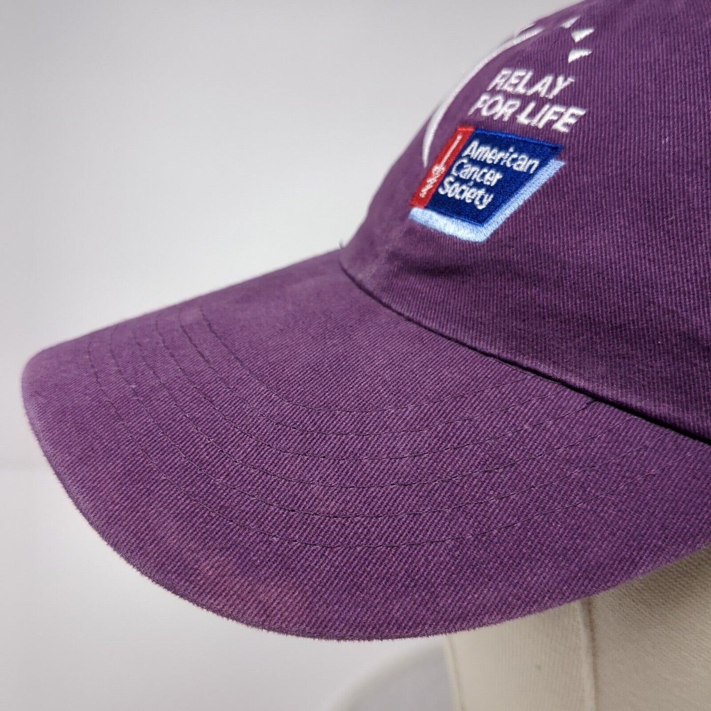 Relay For Life American Cancer Society Hope Slideback Hat Purple OS Adjustable