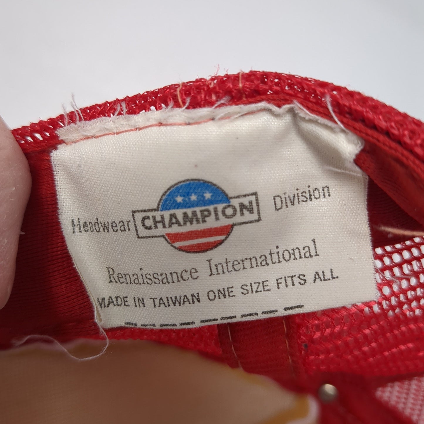 Sharp's Tarps Inc. Salt Lake City Utah Trucker Hat Red OS Mesh Back Champion