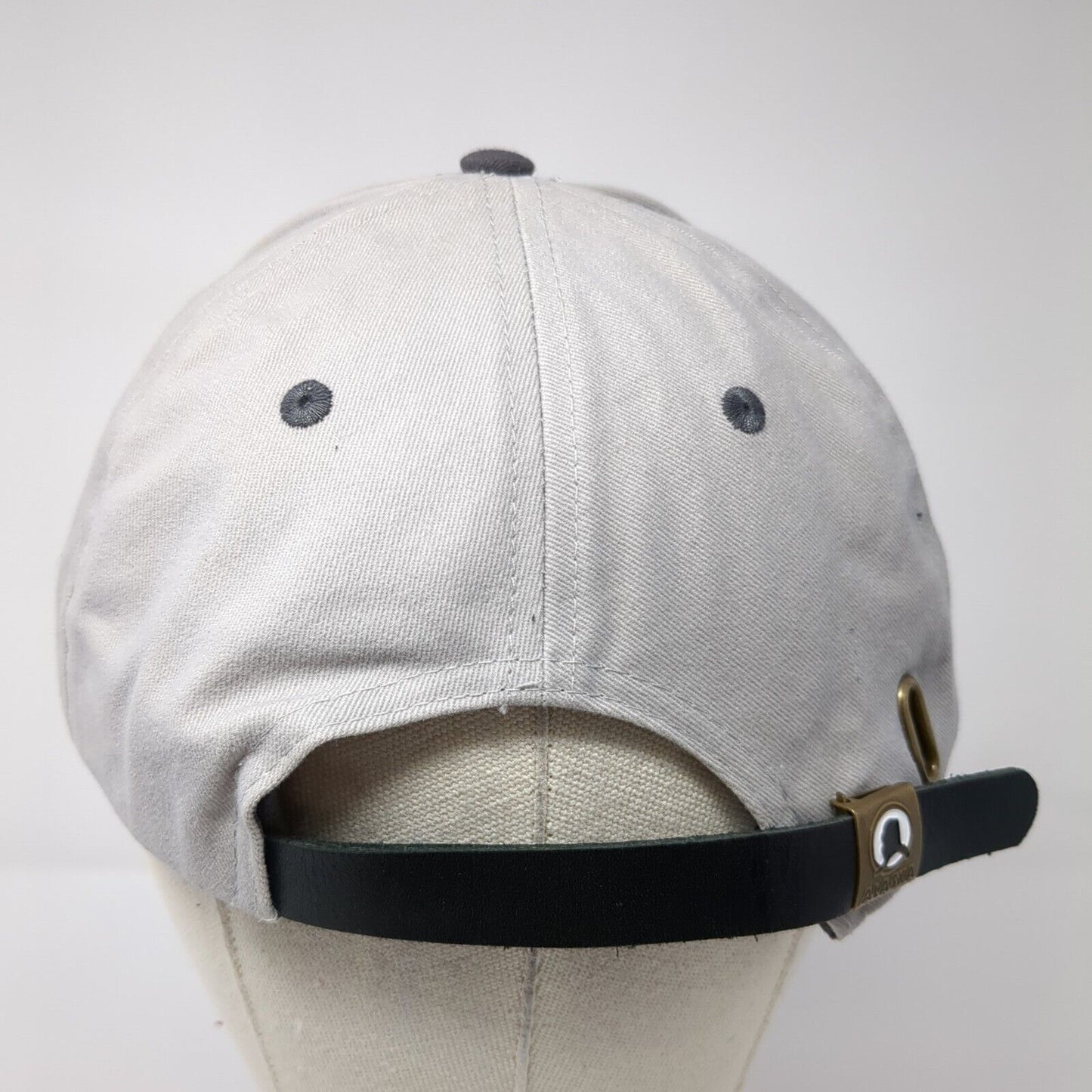 Alaska Slideback Hat Gray One Size Adjustable Embroidered Patriotic Tonqass