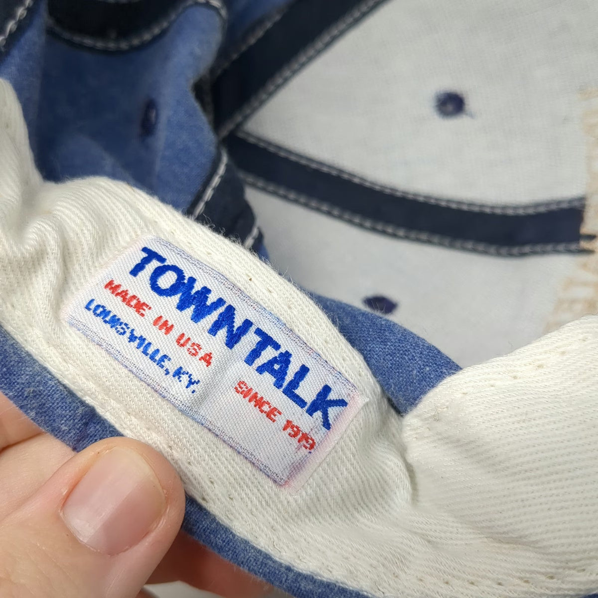 Towntalk Snapback Hat Blue OSFM Two Tone Grand Bahama Island Scuba Diving USA