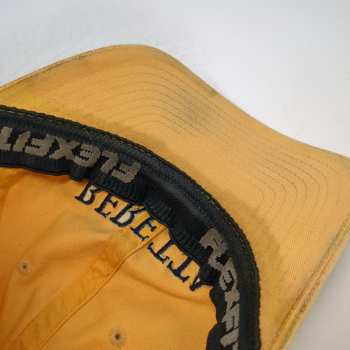 Beretta Baseball Cap Yellow One Size Autographed Logo Flexfit Stretch Hat
