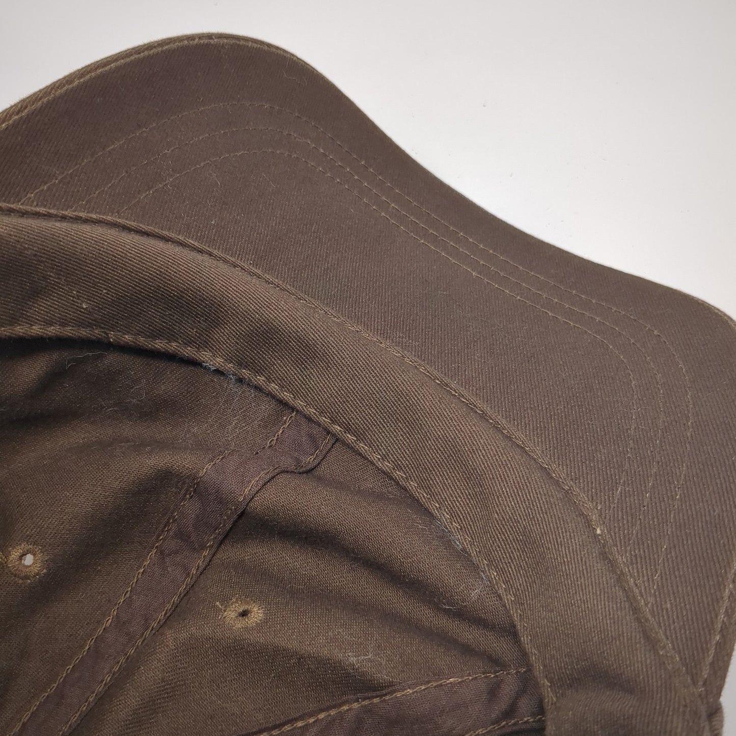 Unbranded Strapback Baseball Cap Brown One Size Adjustable Blank 6 Panel