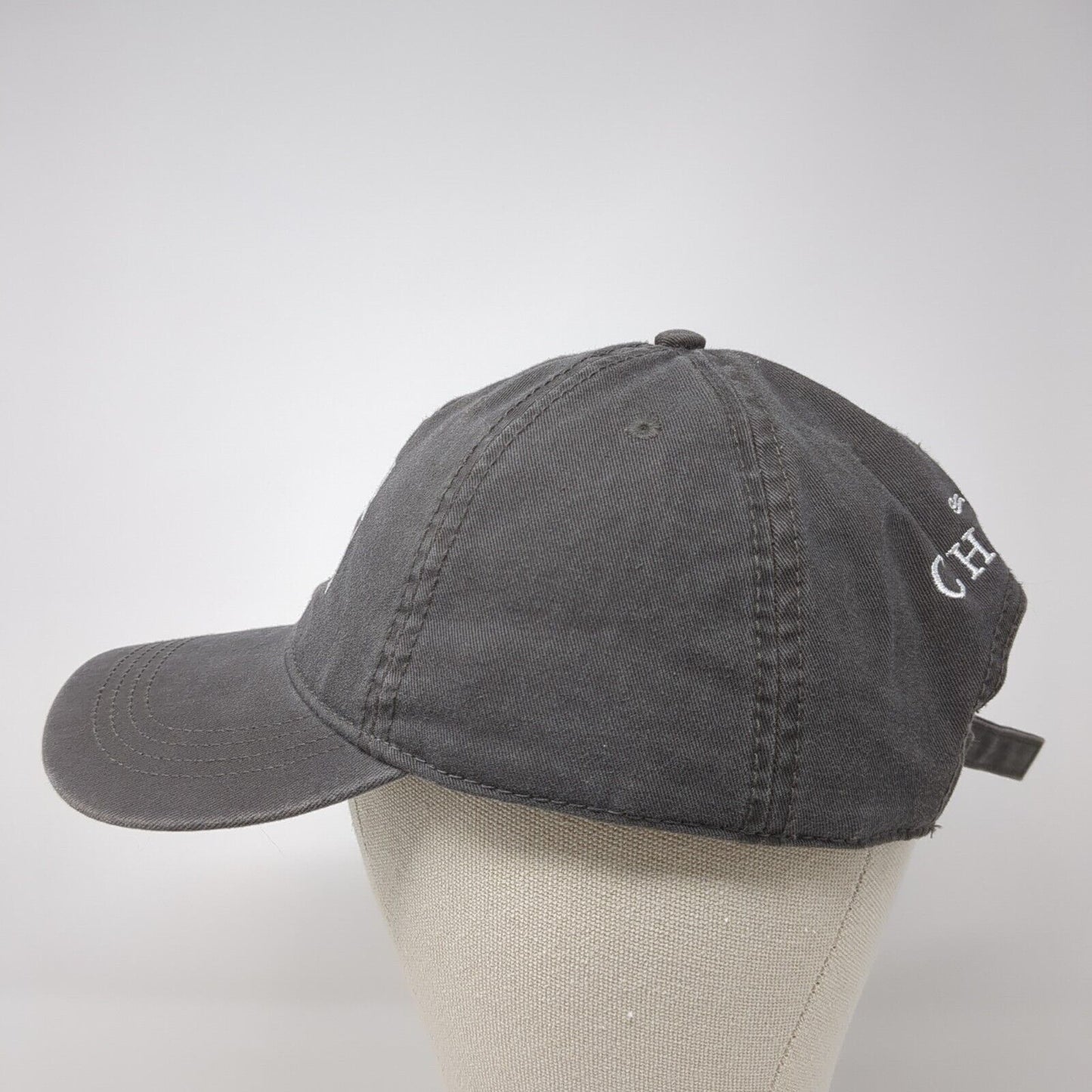 STE Chapelle Slideback Hat Gray One Size Adjustable Embroidered Cap America