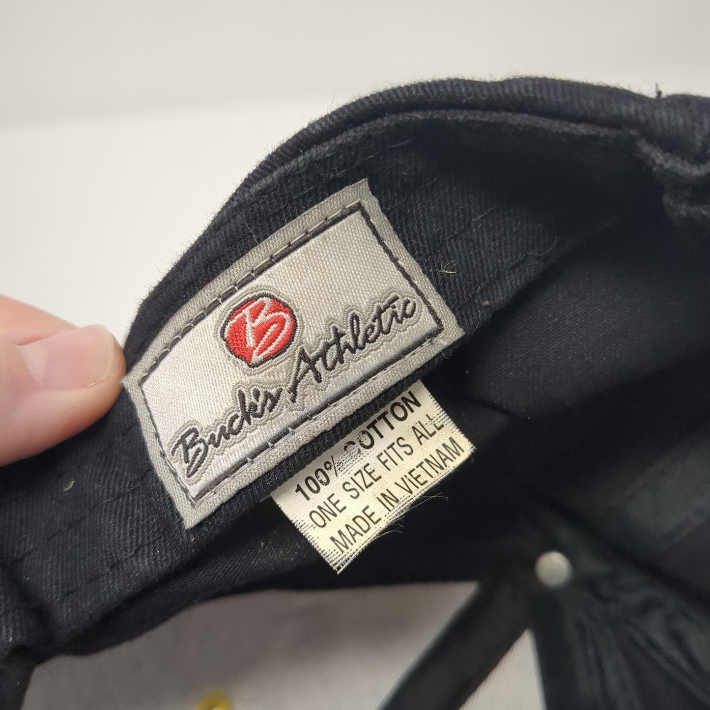 Letter K Kuna Strapback Hat Black One Size Adjustable Buck's Athletic