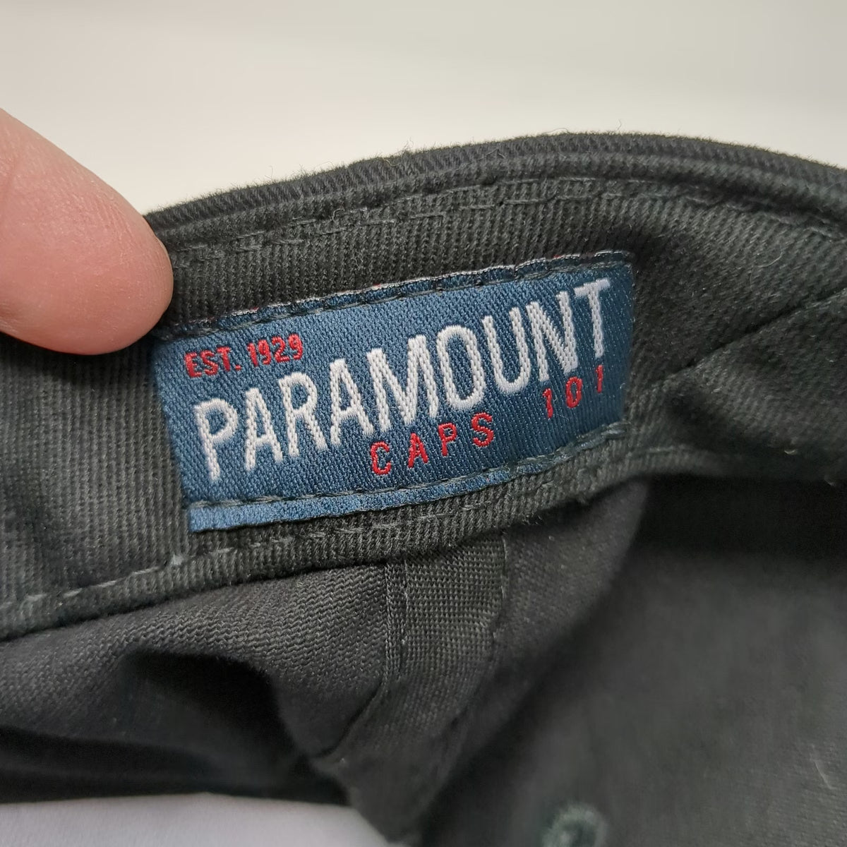 Paramount Baseball Cap Black Blue One Size Bear Trail Lodge Hat Paw Mountain