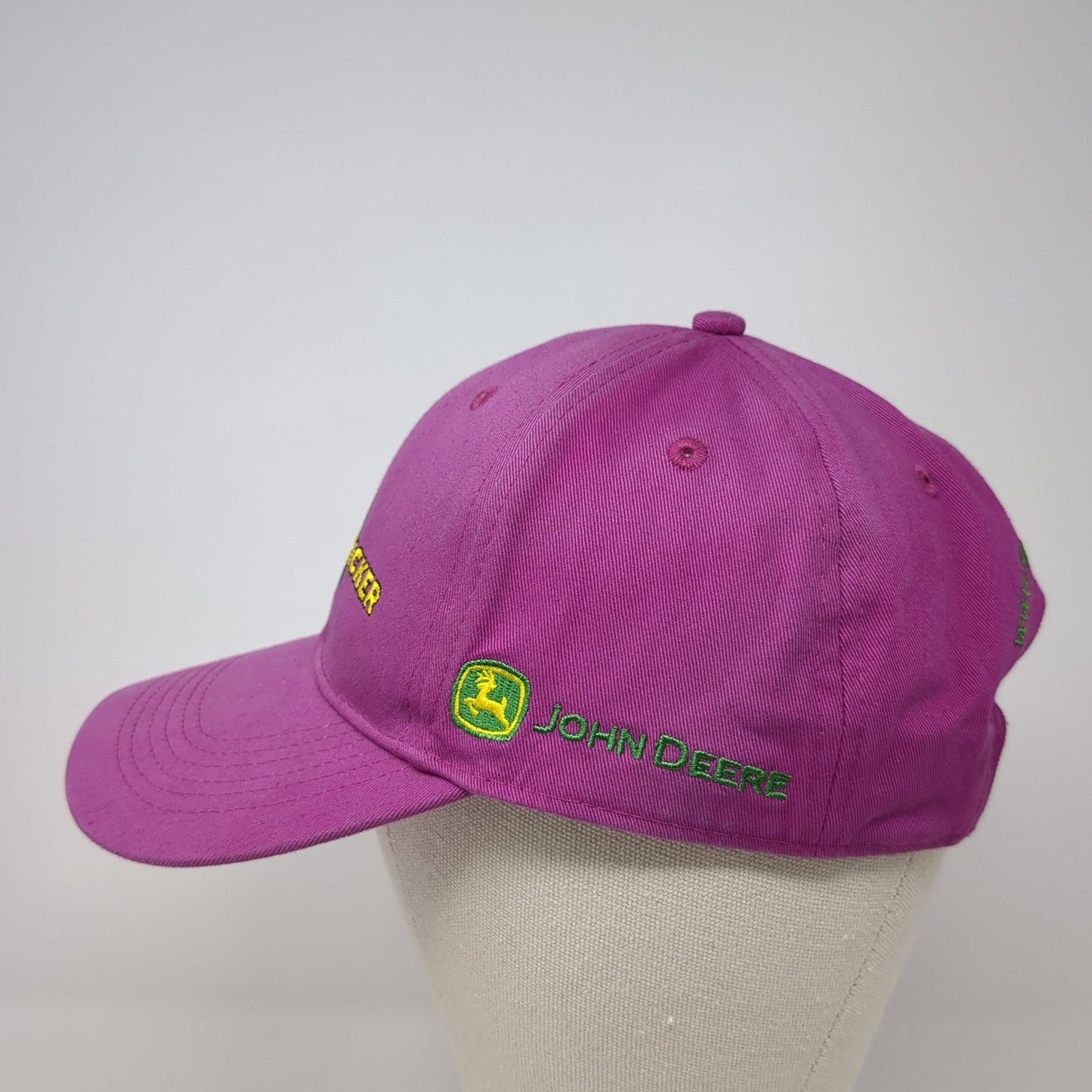 Sydenstricker Snapback Hat Pink One Size Embroidered John Deere 6 Panel