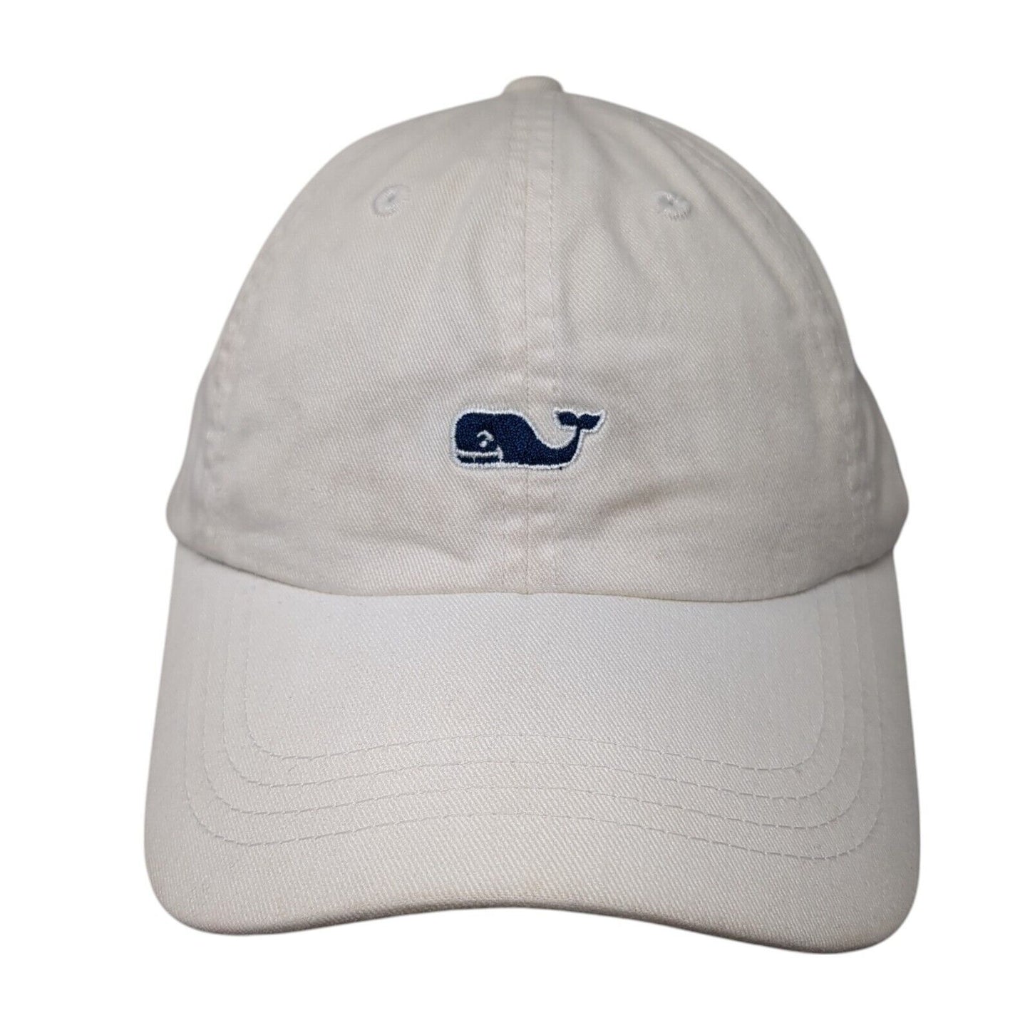 Vineyard Vines Slideback Hat White OS Adjustable Embroidered 6 Panel Cotton