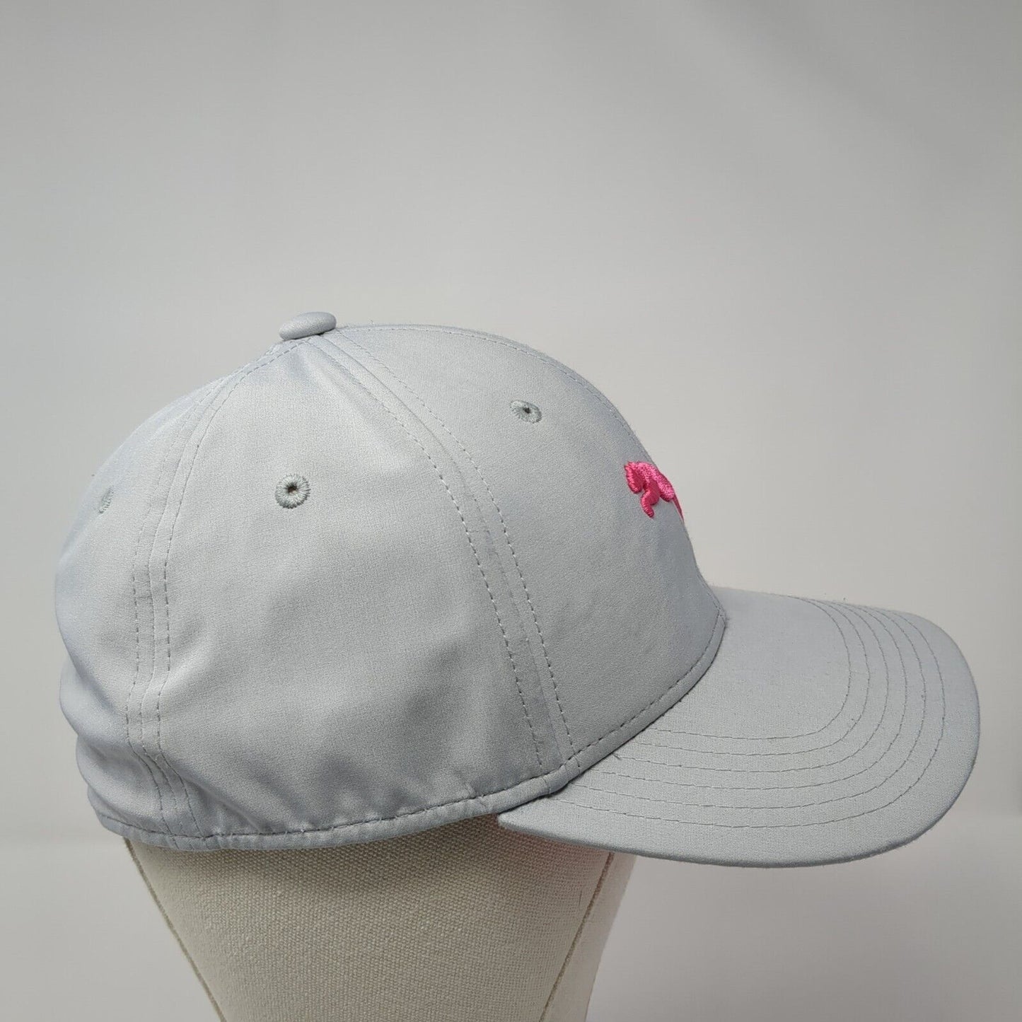 PUMA Fitted Hat Gray Small/Medium Embroidered Logo 6 Panel Stretch