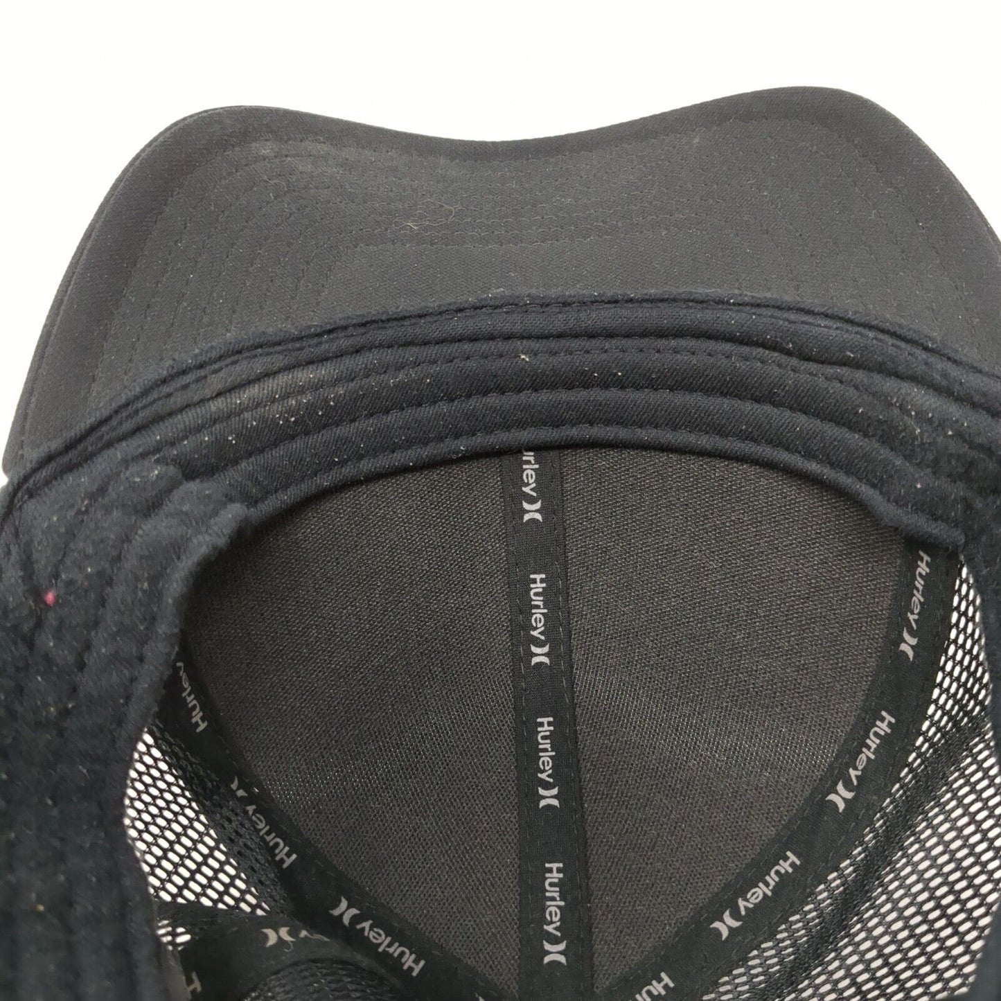 Hurley Snapback Trucker Hat Black One Size Adjustable Embroidered Mesh Back