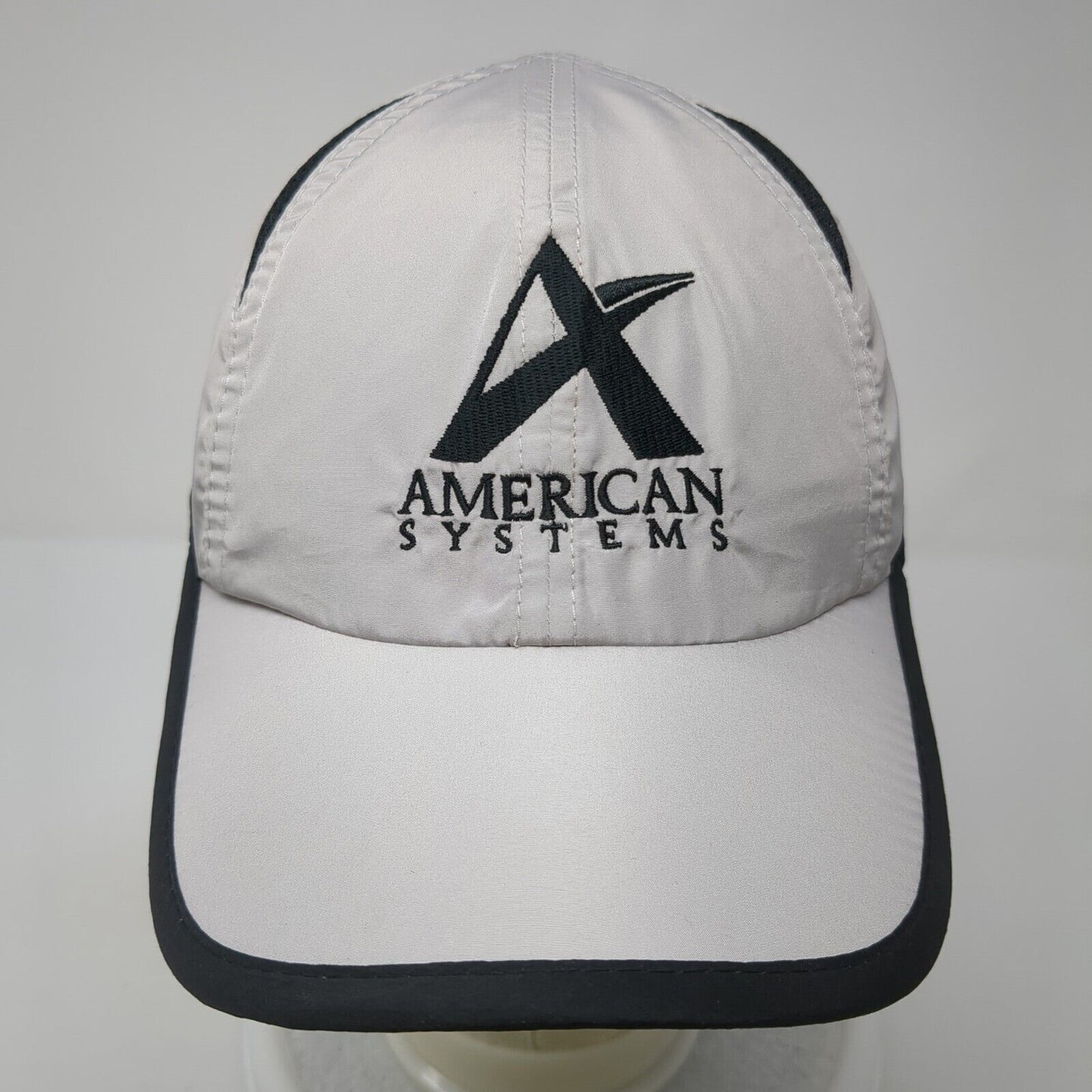 American Systems Strapback Hat Gray One Size Adjustable Embroidered Hit Wear