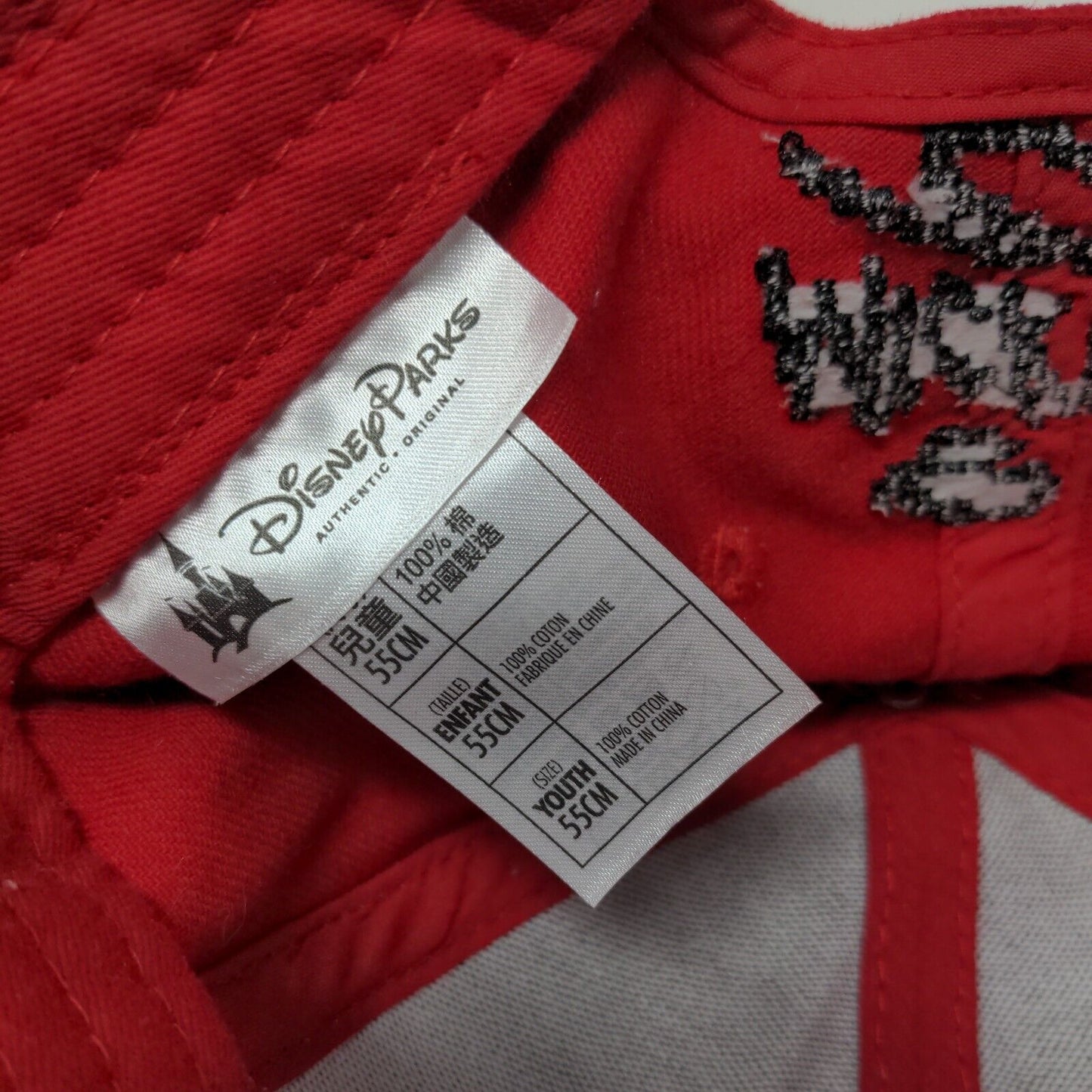 Mickey Mouse Pixel Snapback Hat Red Youth Embroidered Colorblock Disney