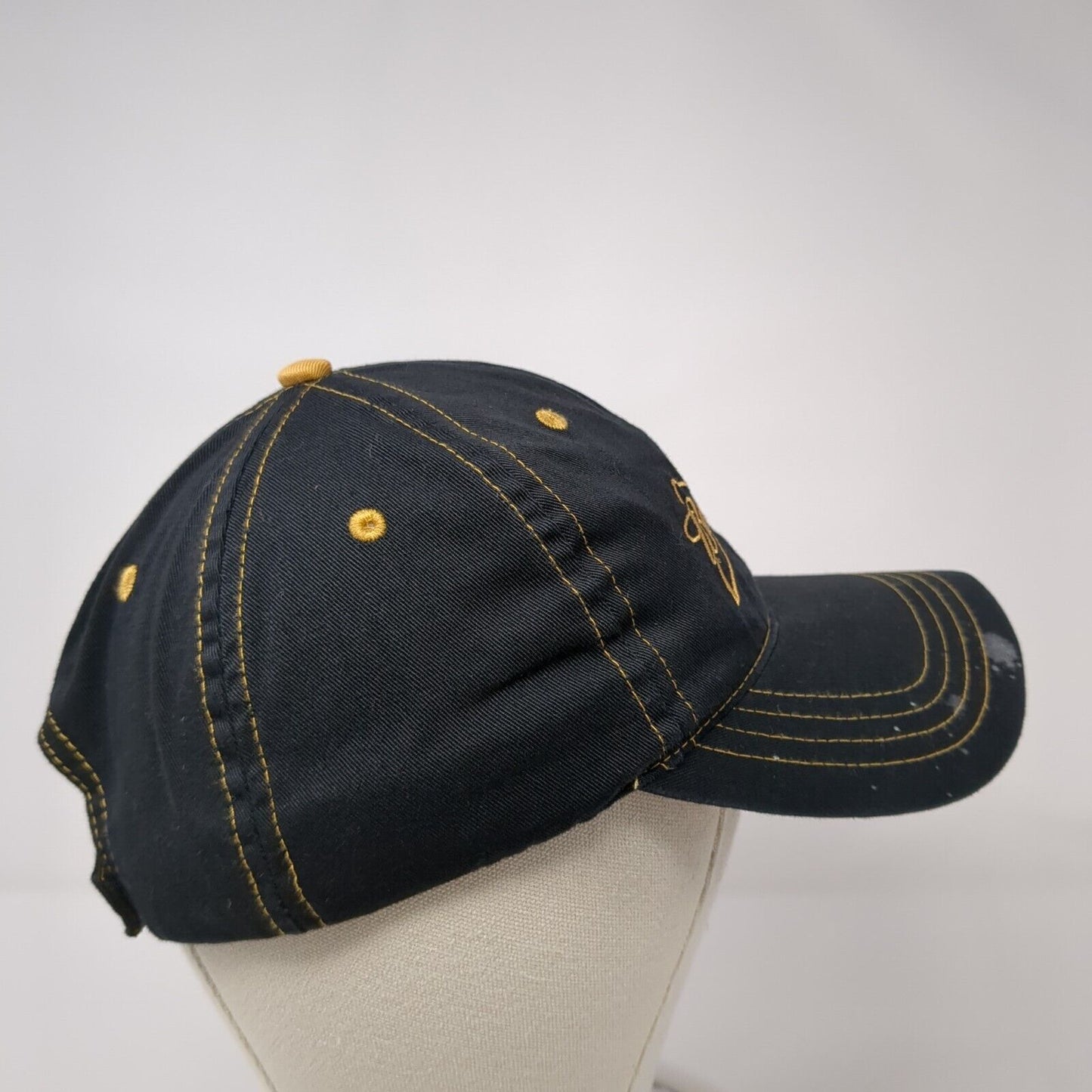 Budweiser Strapback Hat Black One Size Adjustable Embroidered 6 Panel Cotton